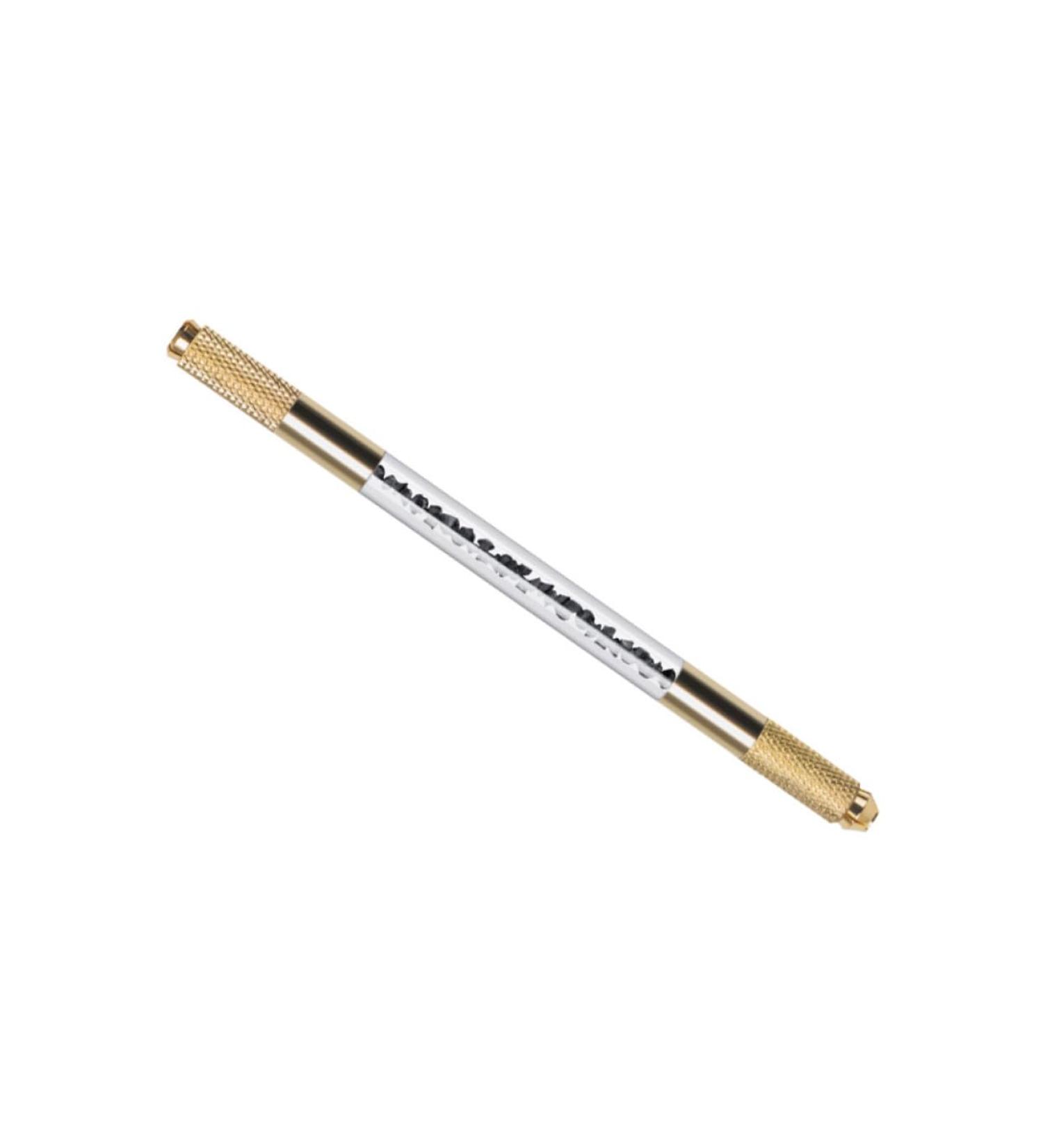 Mikinona Embroidery Pencil Eyebrow Pencil Embroidery Tools Eyebrow Marker Pen Beauty Pen Double Head Suite 13.5x0.8cm Black - Buy Online on SooperMarket.com