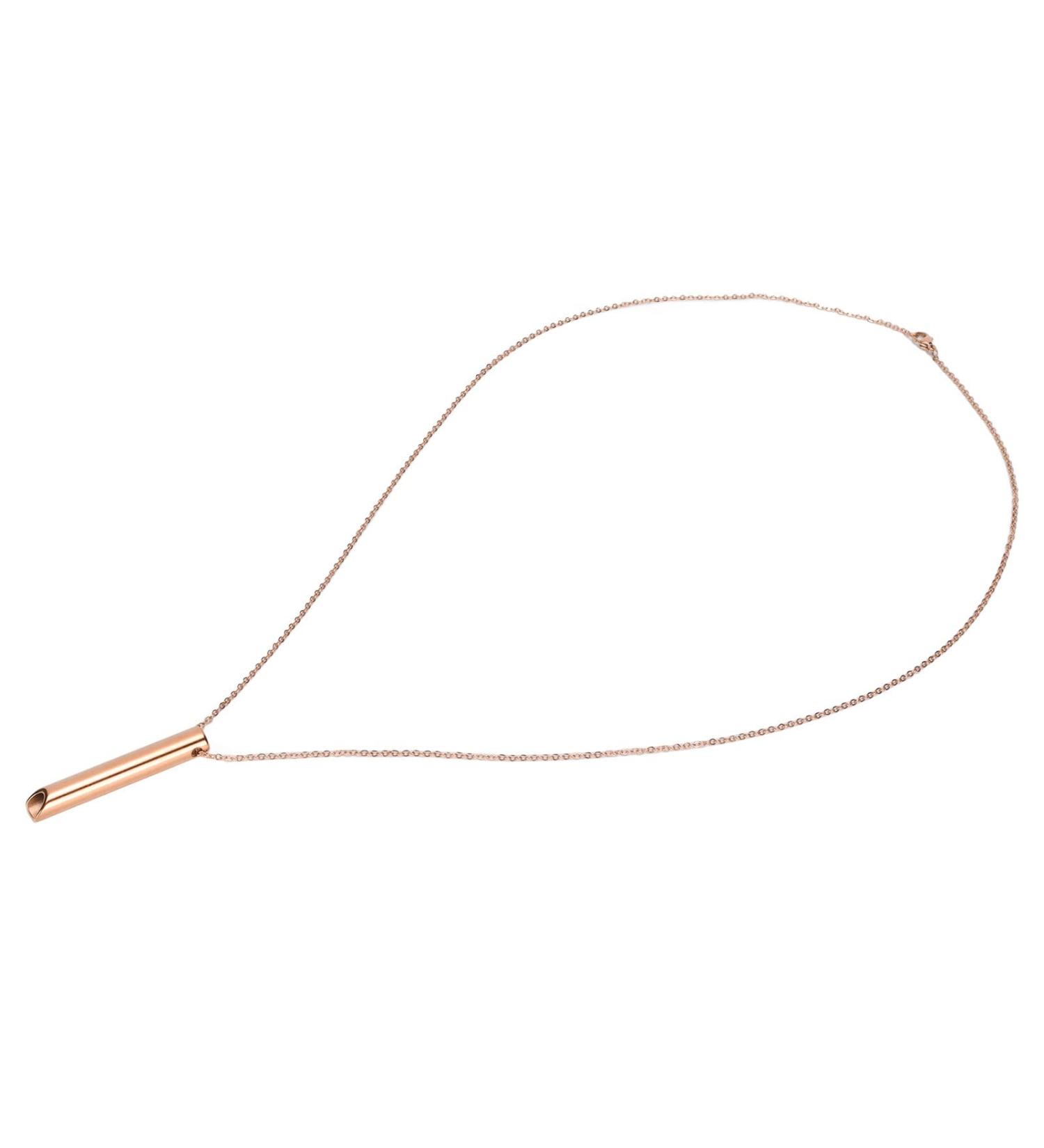 Mindful Breathing Necklace Necklace Stainless Steel Reduces Stress Portable Anxiety Whistle for Women and Men Mindfulness Deep Tool Relief Relaxation Meditation Calming Down Panic Attack(Rose Gold) - Buy Online on SooperMarket.com