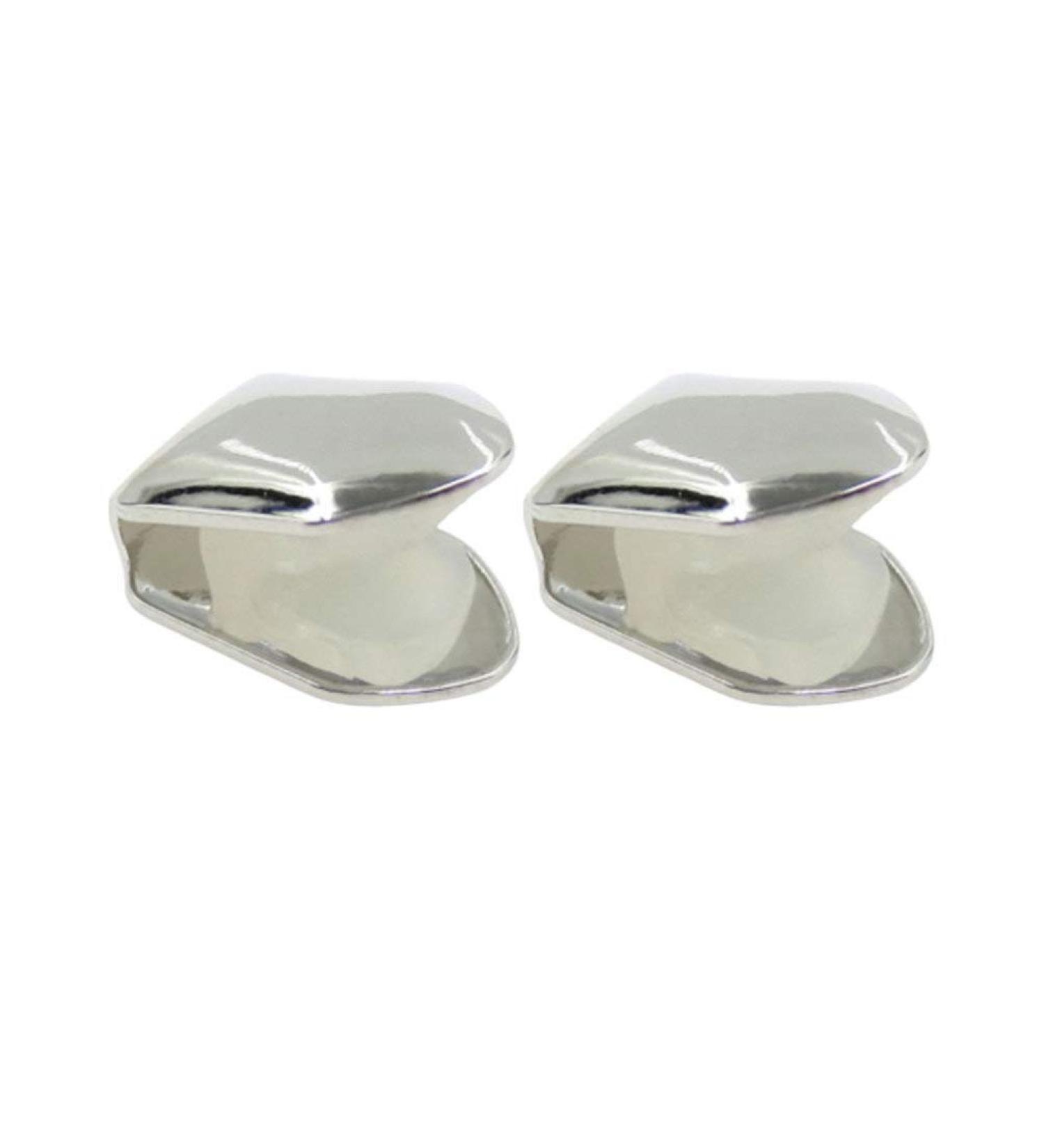 EXCEART 2Pcs Gold Plated Single Fang Tooth Grill Cap | Hip Hop Party Accessories - Buy Online on SooperMarket.com