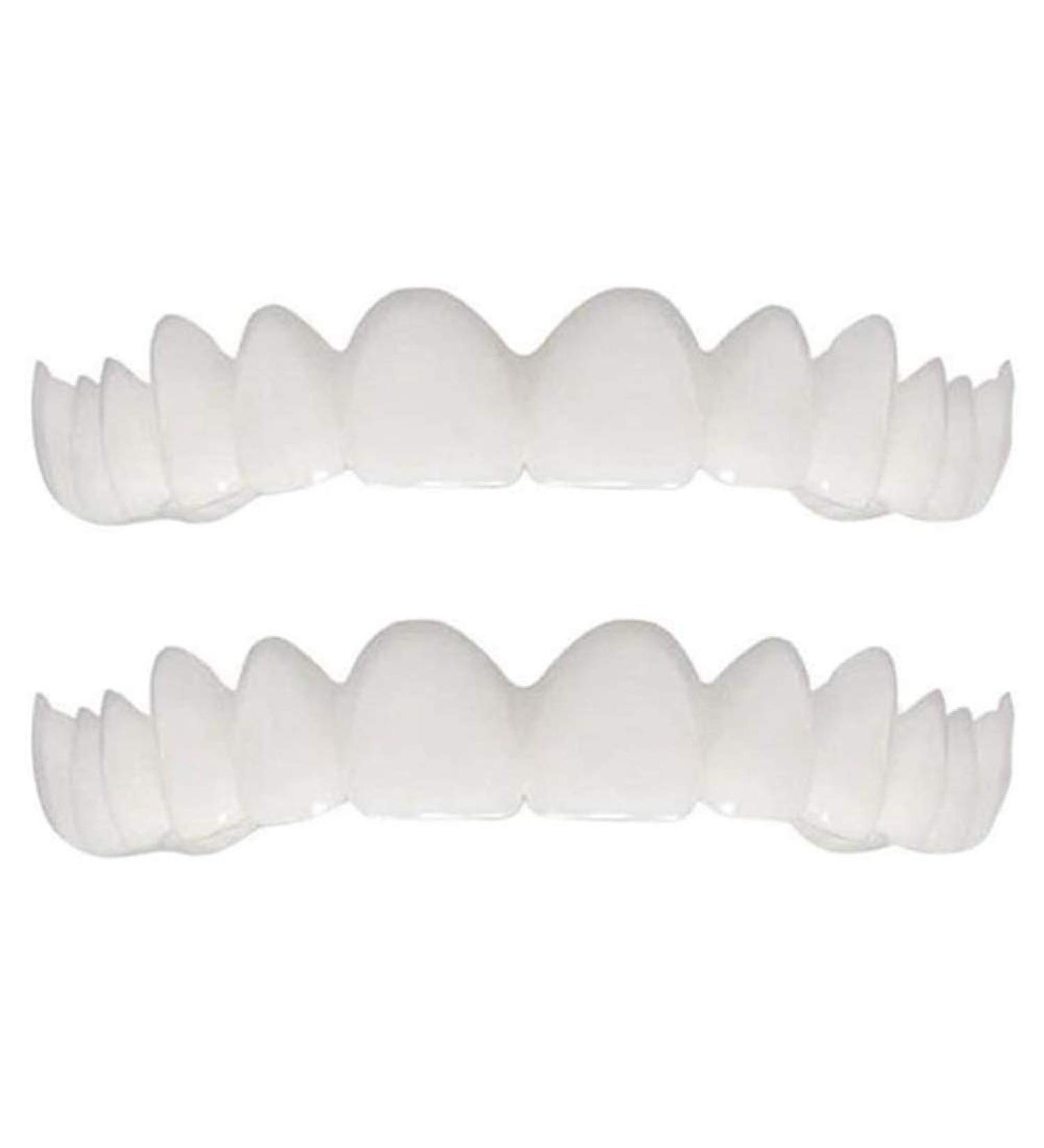 6-Piece Snap-In Veneers & Fake Teeth - Comfort Fit Flex Dentures for a Beautiful Smile - Buy Online on SooperMarket.com