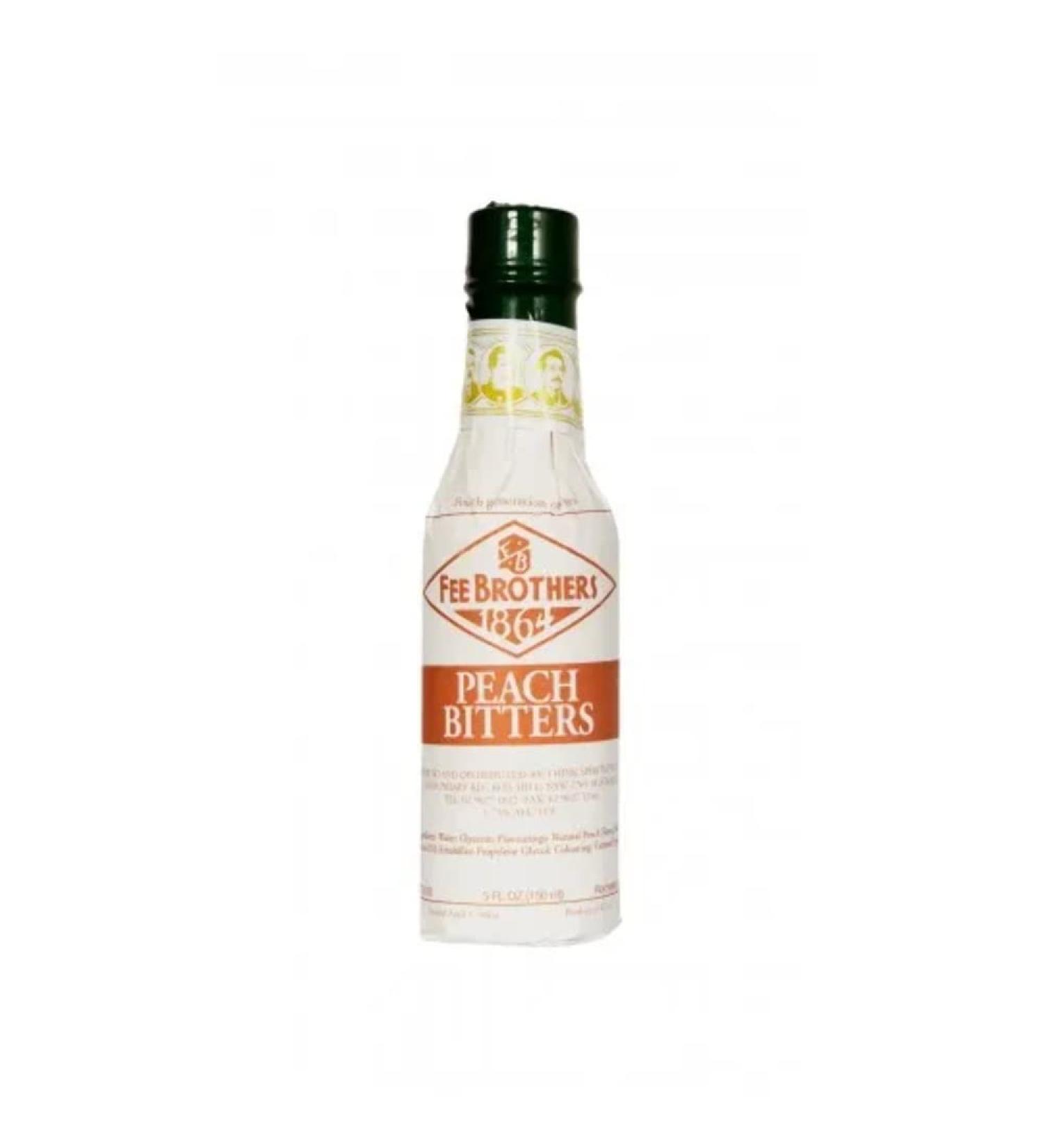 Buy Fee Brothers Peach Bitters 150 ml | Fresh & Fruity Aroma | Enhance Cocktails with Sophisticated Peach Flavor - International Shipping Available - Buy Online on SooperMarket.com