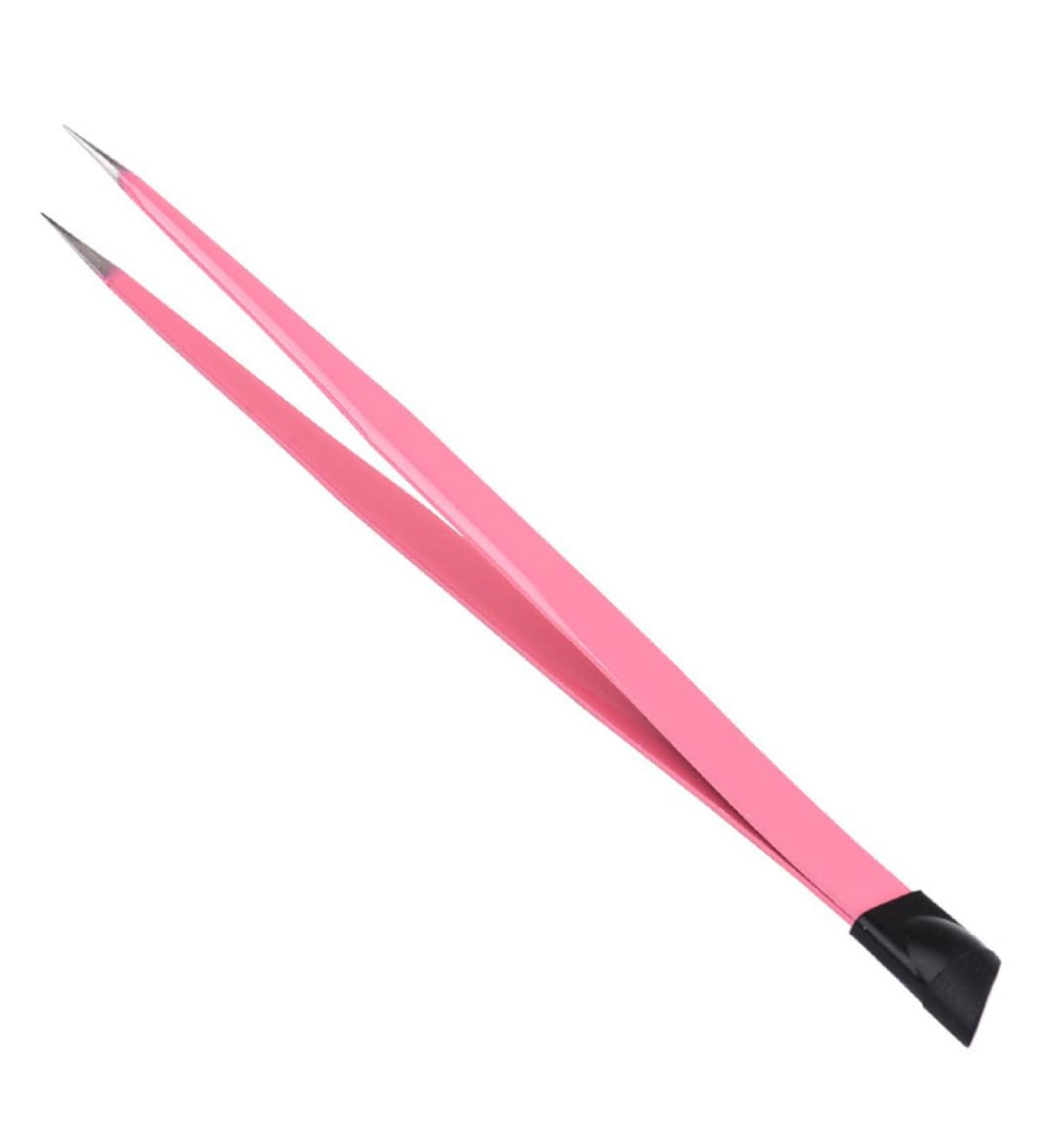 Nail Tweezers Double Sided Nail Art Sticker Silicone Press Rhinestone Picker Nippers Pink Brushes - Buy Online on SooperMarket.com