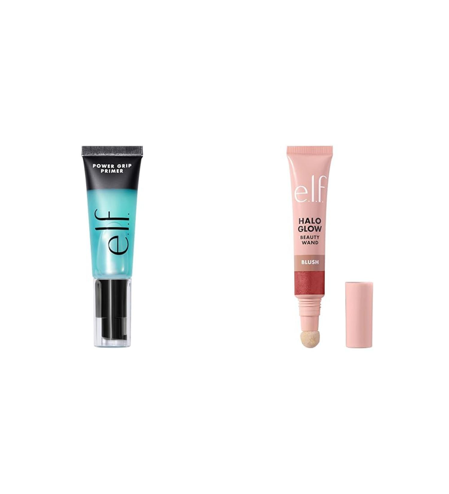 e.l.f. Cosmetics Power Grip Primer Gel-Based & Hydrating Face Primer & Halo Glow Blush Beauty Wand Liquid Blush Wand For Radiant Flushed Cheeks 24 mL Power Grip Primer+ Wand For Radiant - Buy Online on SooperMarket.com