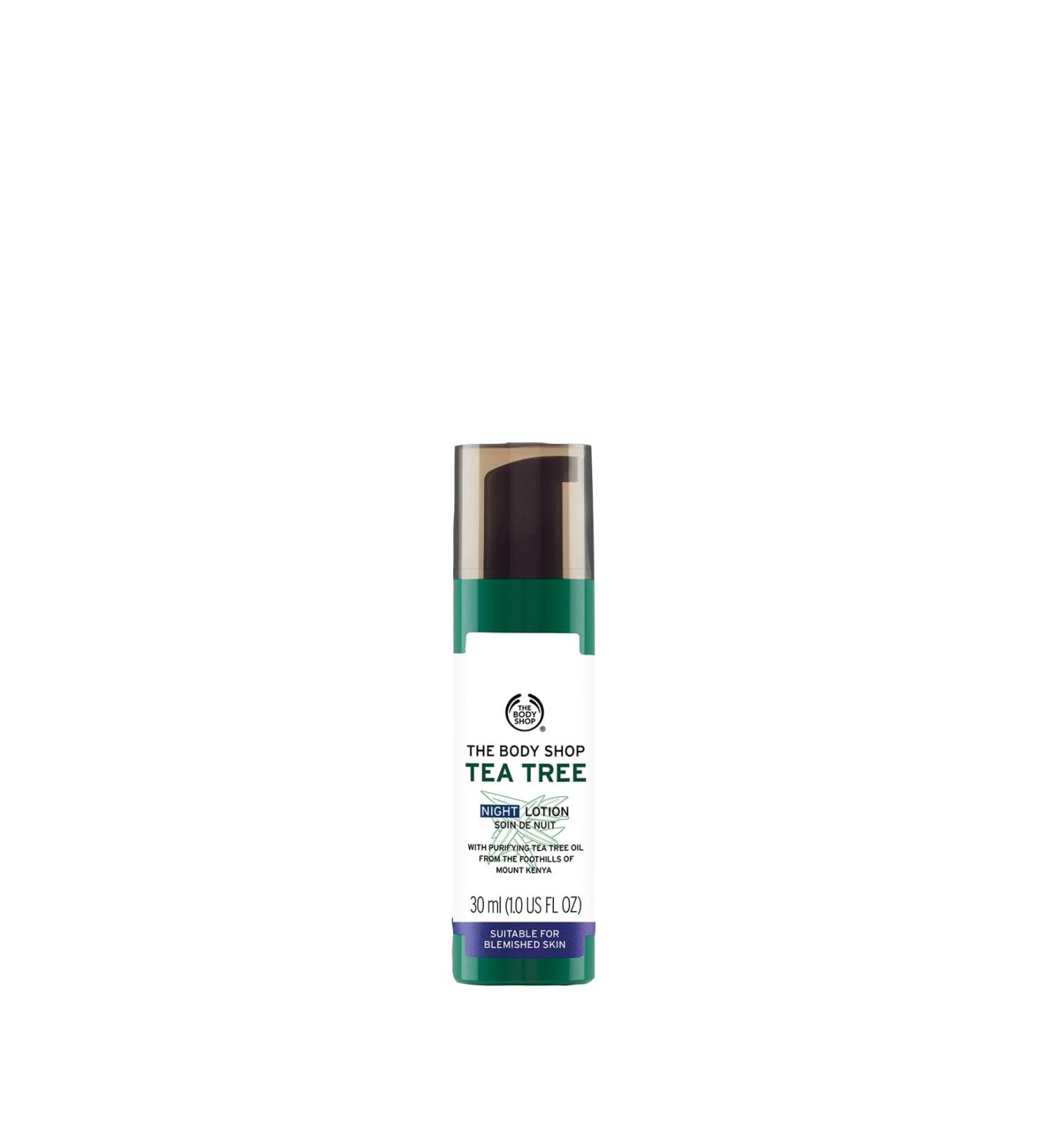 The Body Shop Tea Tree Hydrating Night Lotion for Blemished Skin - 1 FL OZ (Vegan) - Buy Online on SooperMarket.com