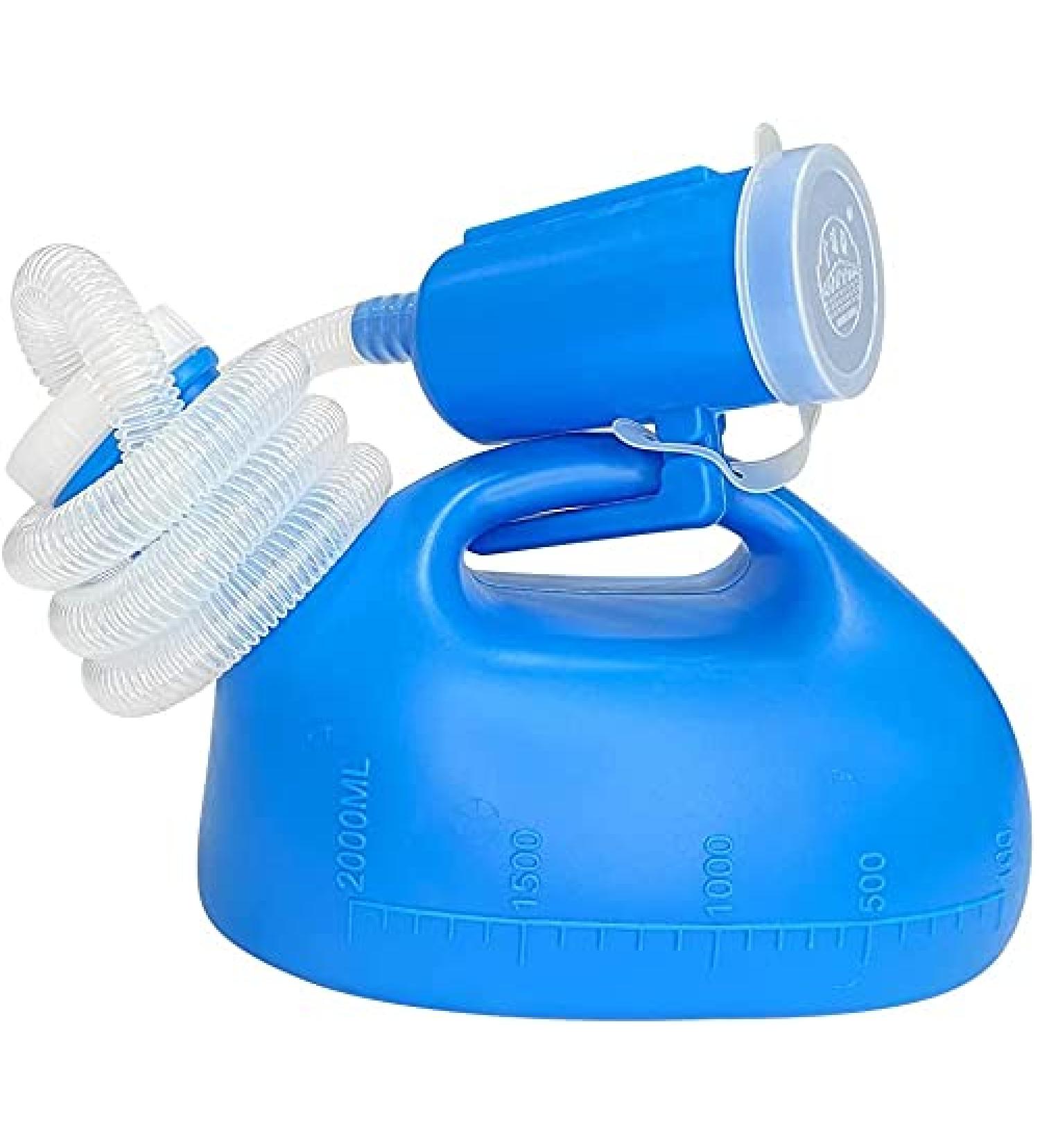 Male Urinal 2000ml-50" Long Tube with Lid Male Urinal Bottles with Cover Male Portable Urinal Pee Bottles Incontinence Seniors Traveling Driving Camping (Blue) - Buy Online on SooperMarket.com