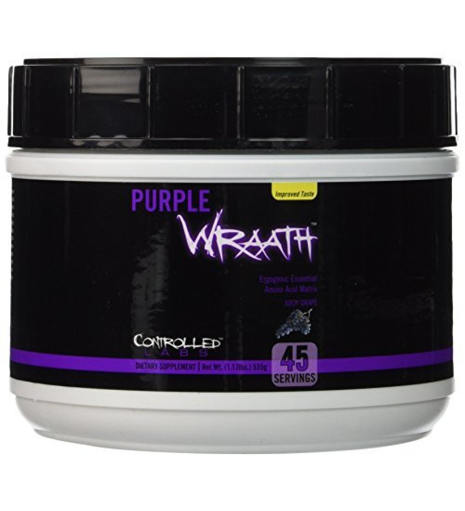 Controlled Labs Purple Wraath Ergogenic Essential Amino Acid Matrix 45 Serving Juicy Grape 1.17-Pound Tub by Controlled Labs