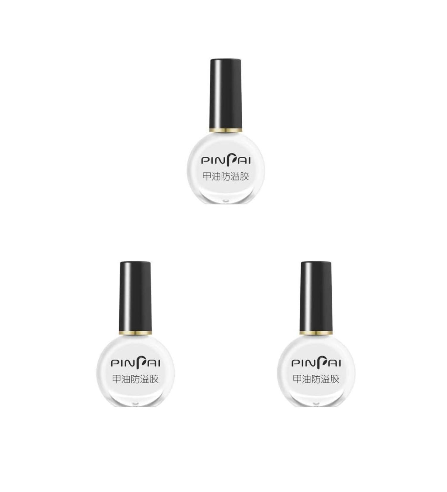 3 set of Peel Off Protective Nail Polish Manicure Liquid Tape Spill-proof Gel Tearable Nail Care Tool 10ml White 3 set of (white 10m) - Buy Online on SooperMarket.com
