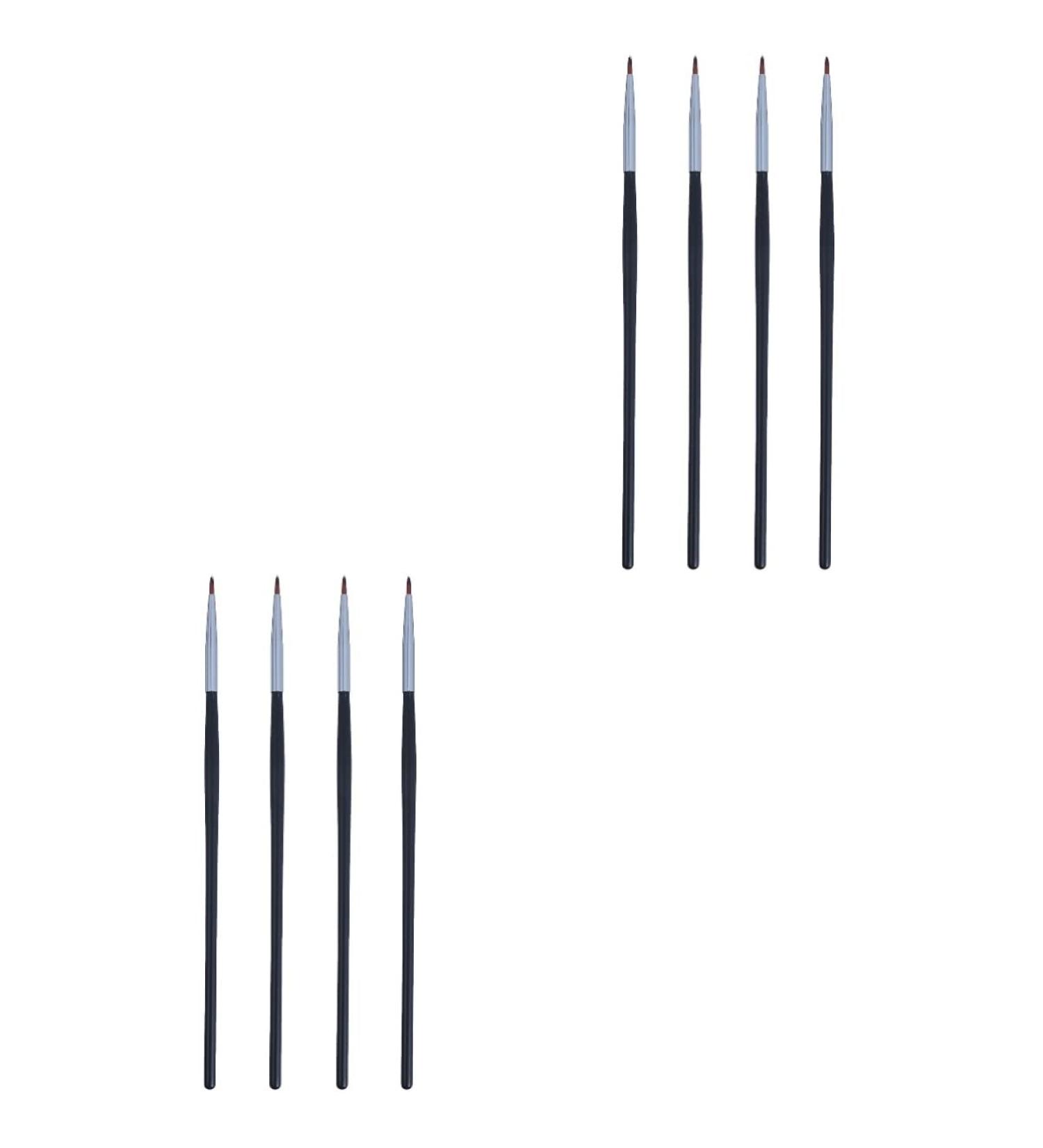 KALLORY 8 Pcs Fine Eyeliner Brush Make up for Face Eyeliner Beauty Brush Eye Brush Lipstick 18X0.4X0.4CMx2pcs Blackx2pcs - Buy Online on SooperMarket.com