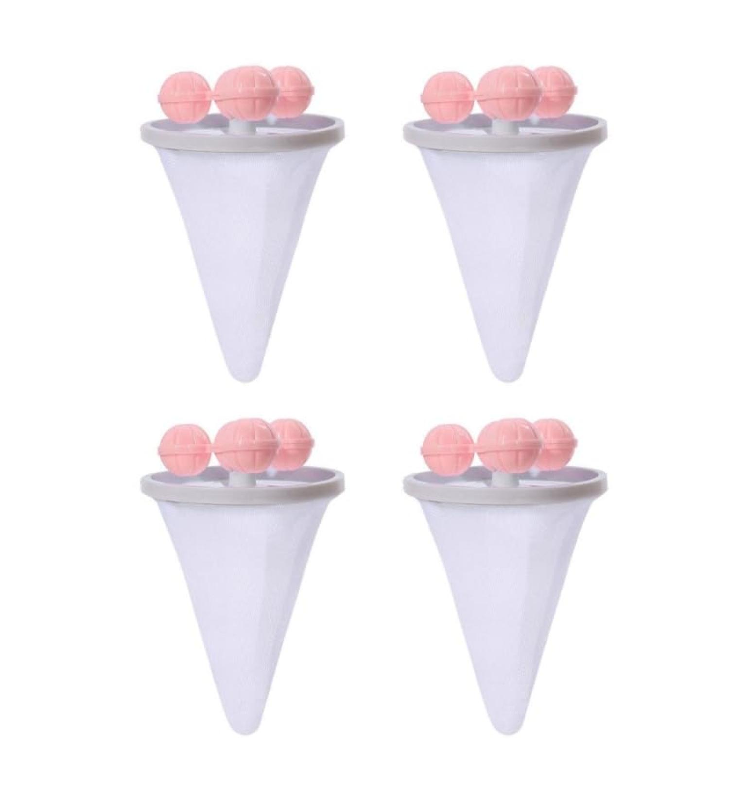 4 Pieces Reusable Household Hair Filter Washer Lint Trap Net Pouch Pet Hair Remover For Laundry Washing Machine Floating Washing Machine Hair Filter Reusable Hair Remover Filter Bag Floating Lint Bag Pink - Buy Online on SooperMarket.com