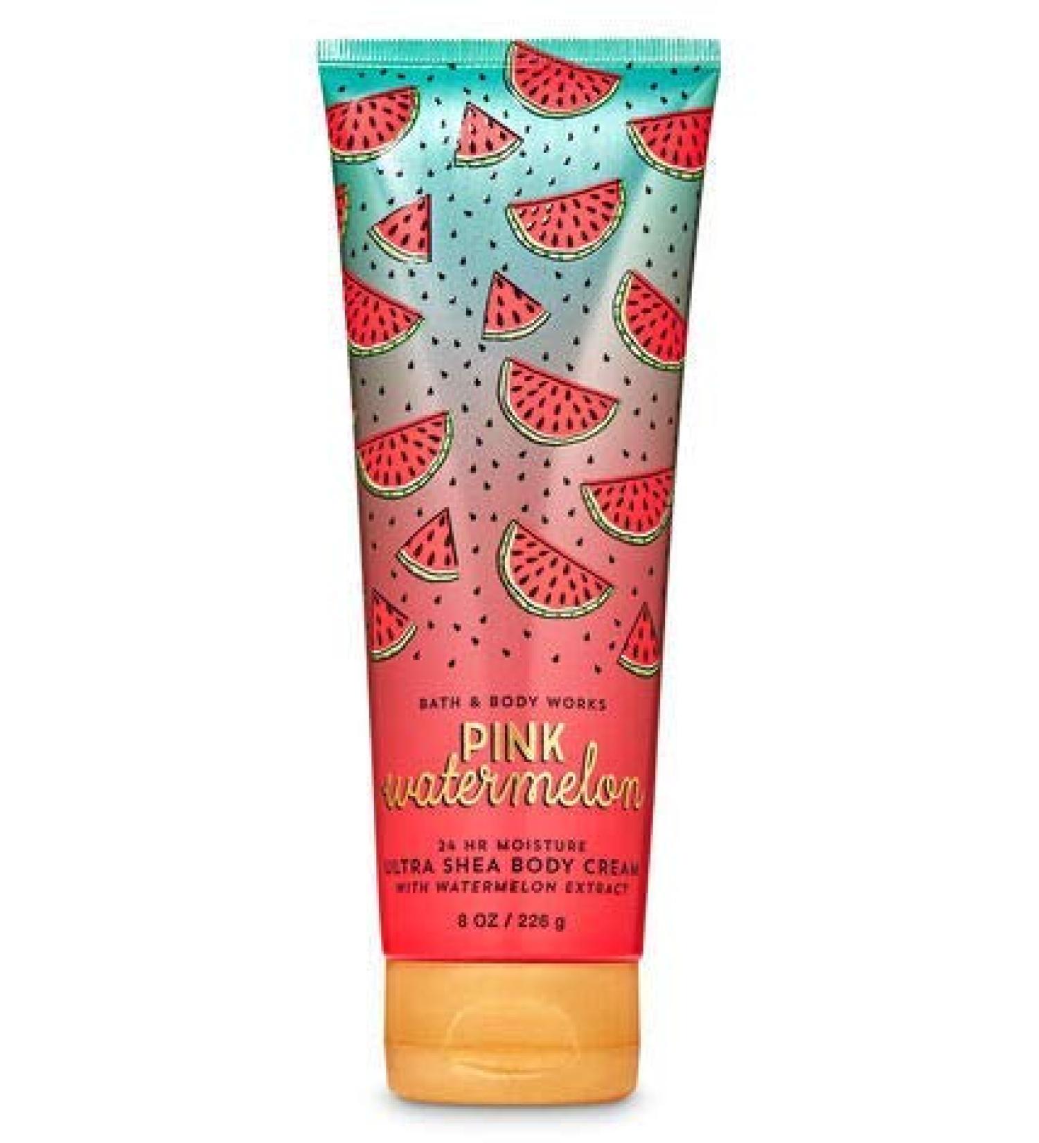 Bath and Body Works White Barn Pink Watermelon Body Cream 8 Ounce