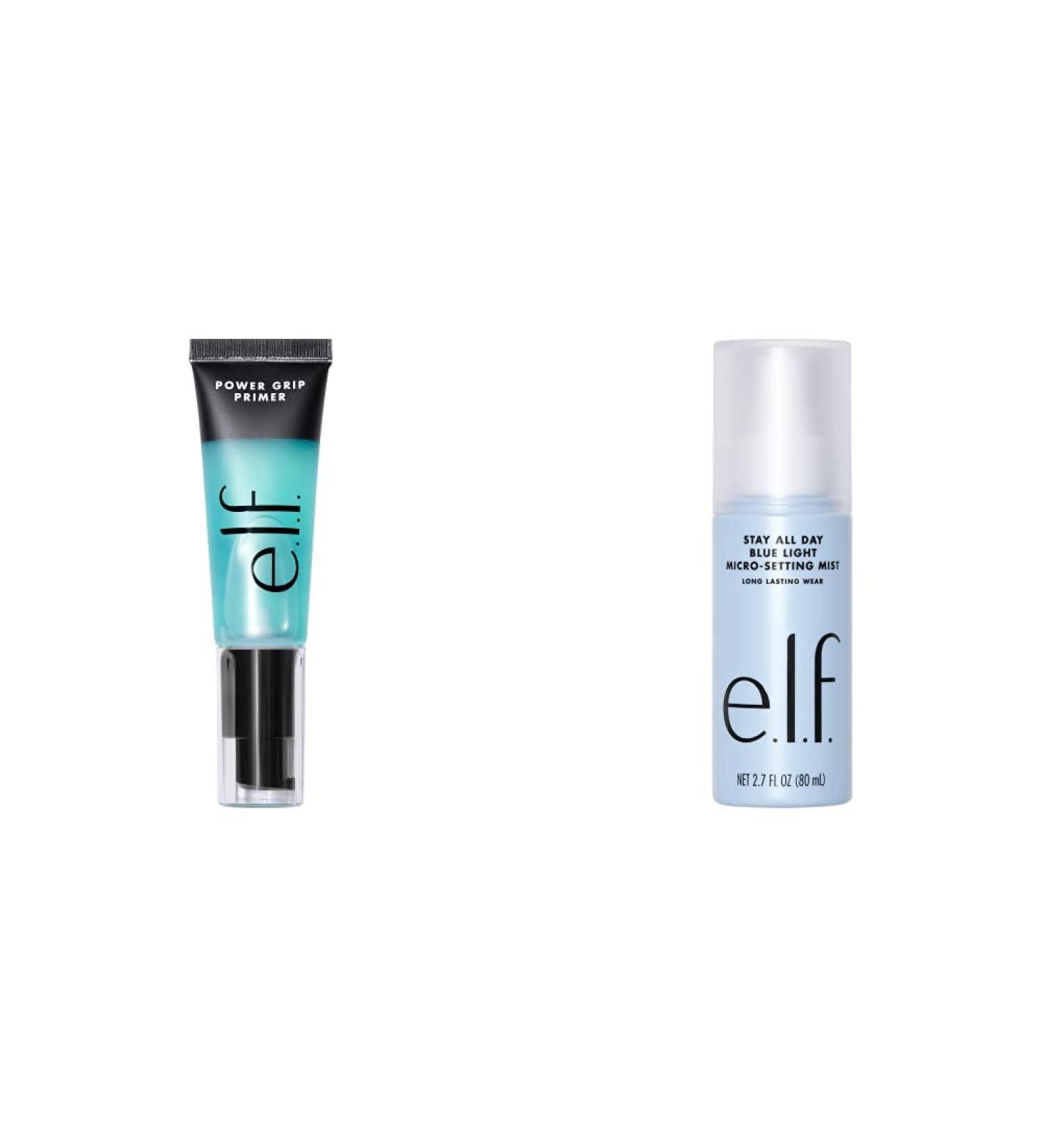 e.l.f. Cosmetics Power Grip Primer & Stay All Night Blue Light Micro-Setting Mist (2.7 Fl Oz) makeup primer + Micro-Setting Mist - Buy Online on SooperMarket.com