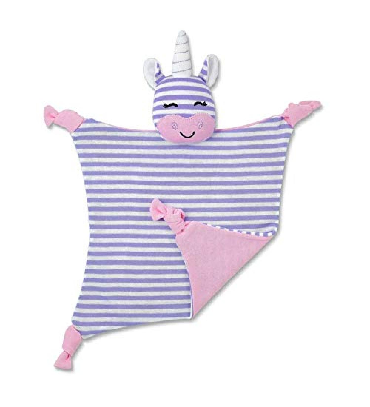 Apple Park Organic Farm Buddies - Cupcake The Unicorn Blankie  Blanket Baby Toy for Newborns  Infants  Toddlers - Hypoallergenic  100% Organic Cotton