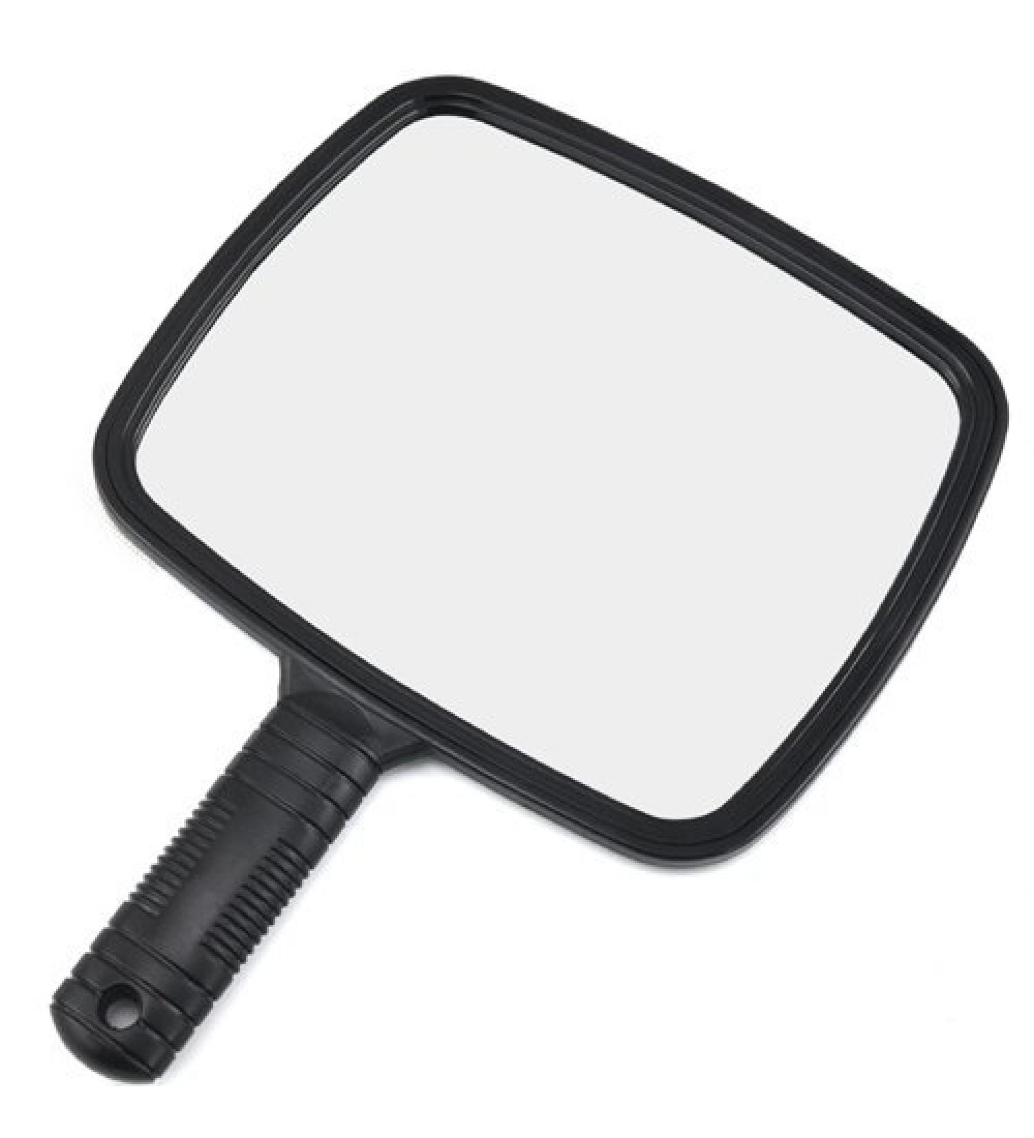 Accessotech Professional Handheld Salon Barbers Hairdressers Paddle Mirror - Black - Buy Online on SooperMarket.com