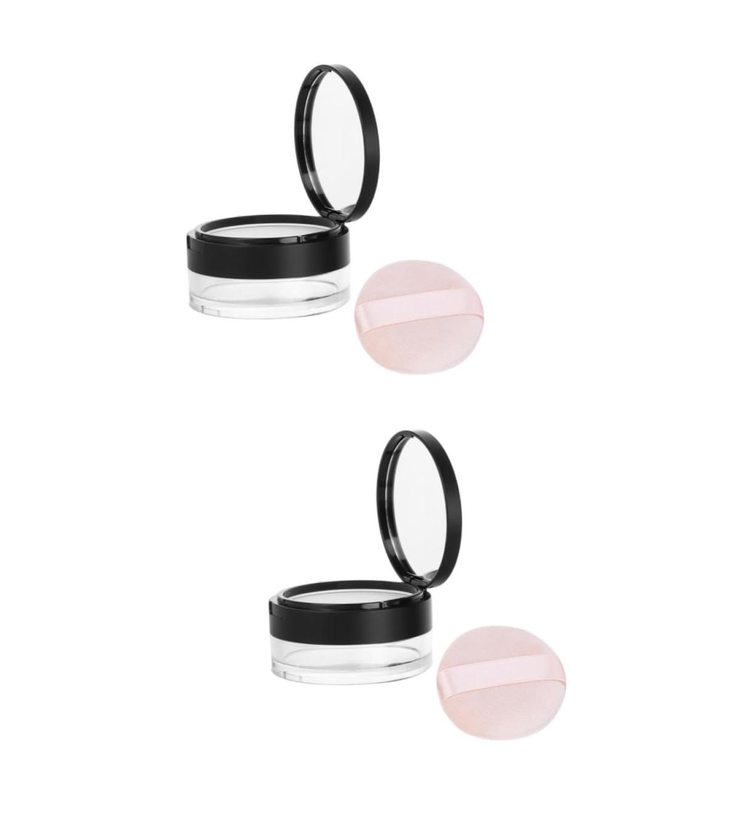 MAGICLULU 2 Pcs Cosmetic Case Empty Loose Face Powder Hen Figurine Makeup Powder Travel Loose Powder Puff 7*3.8cmx2pcs Blackx2pcs - Buy Online on SooperMarket.com