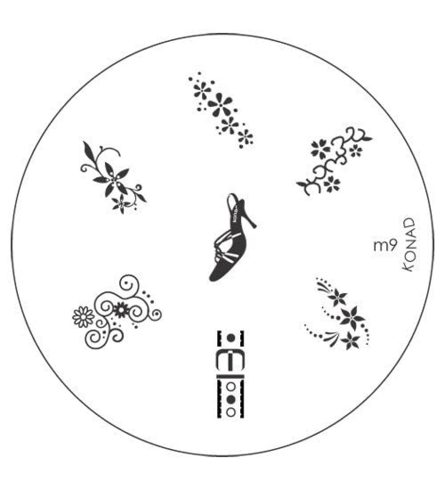 Konad stencil stamping stamping stencil M09