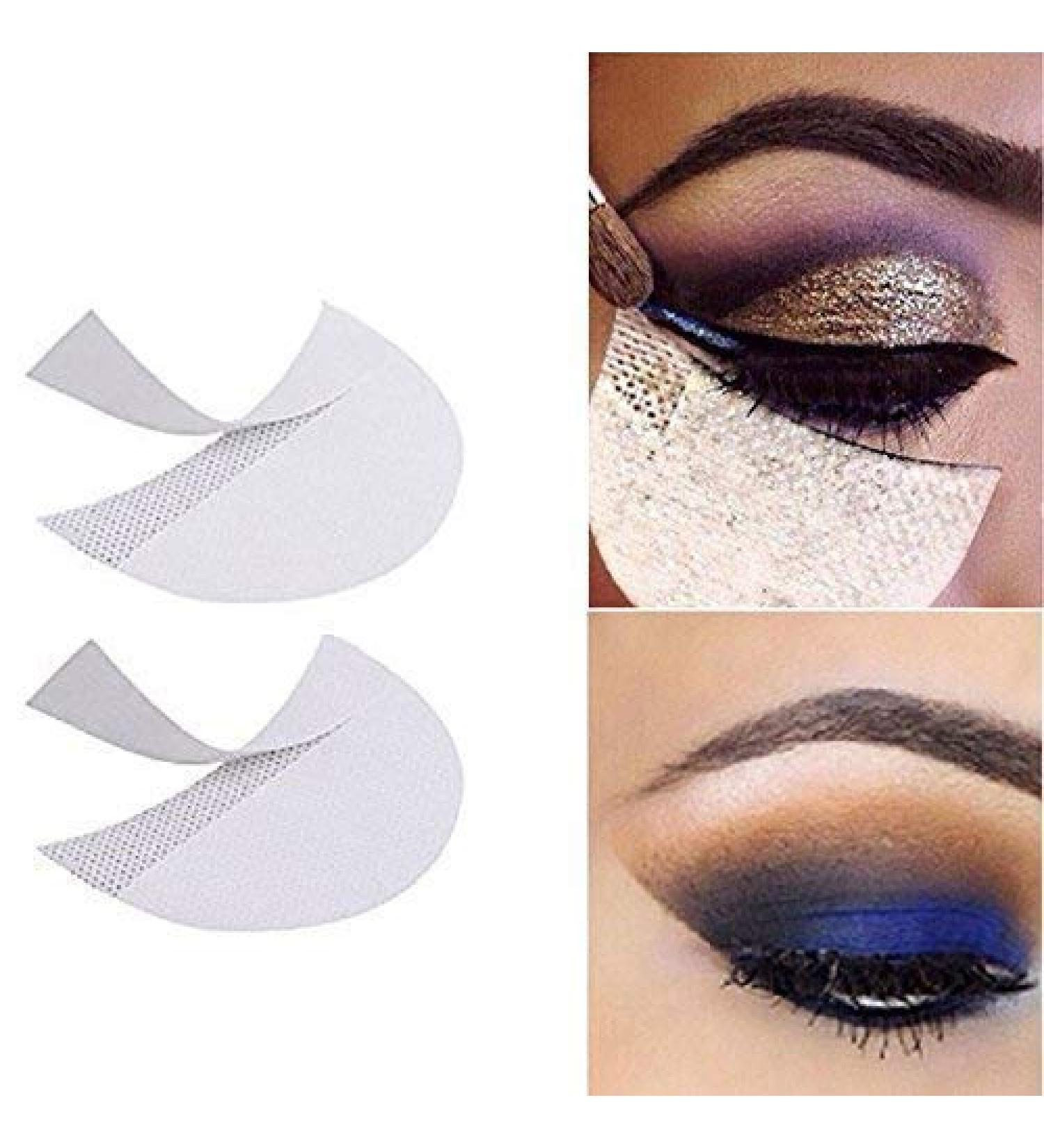 LKE 100pcs Eyeshadow Stencils & Gel Patches for Eyelash Extensions - Professional Lint Free Under Eye Makeup Tape for Precise Application - Buy Online on SooperMarket.com