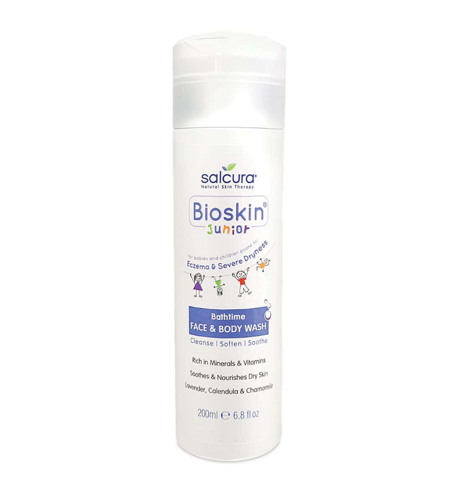 Salcura Bioskin Junior Face and Body Wash 200ml - Gentle Effective Skincare for Sensitive Skin - International Shipping Available - Buy Online on SooperMarket.com