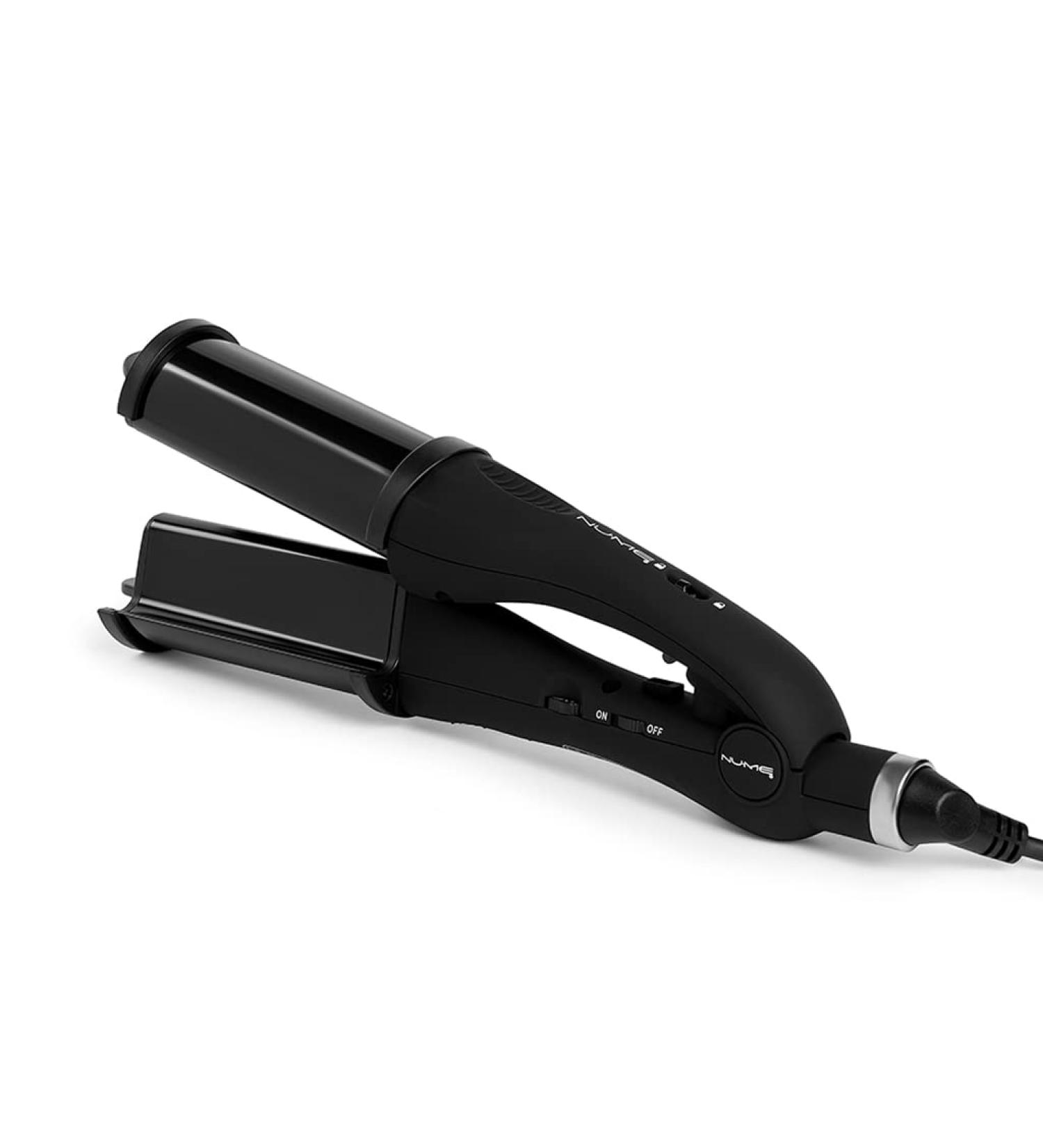 NuMe Pentacle 2-in-1 Deep Waver and Curling Wand - Professional Ceramic Hair Waver for Beachy Waves - Hair Crimper (Black) - Buy Online on SooperMarket.com