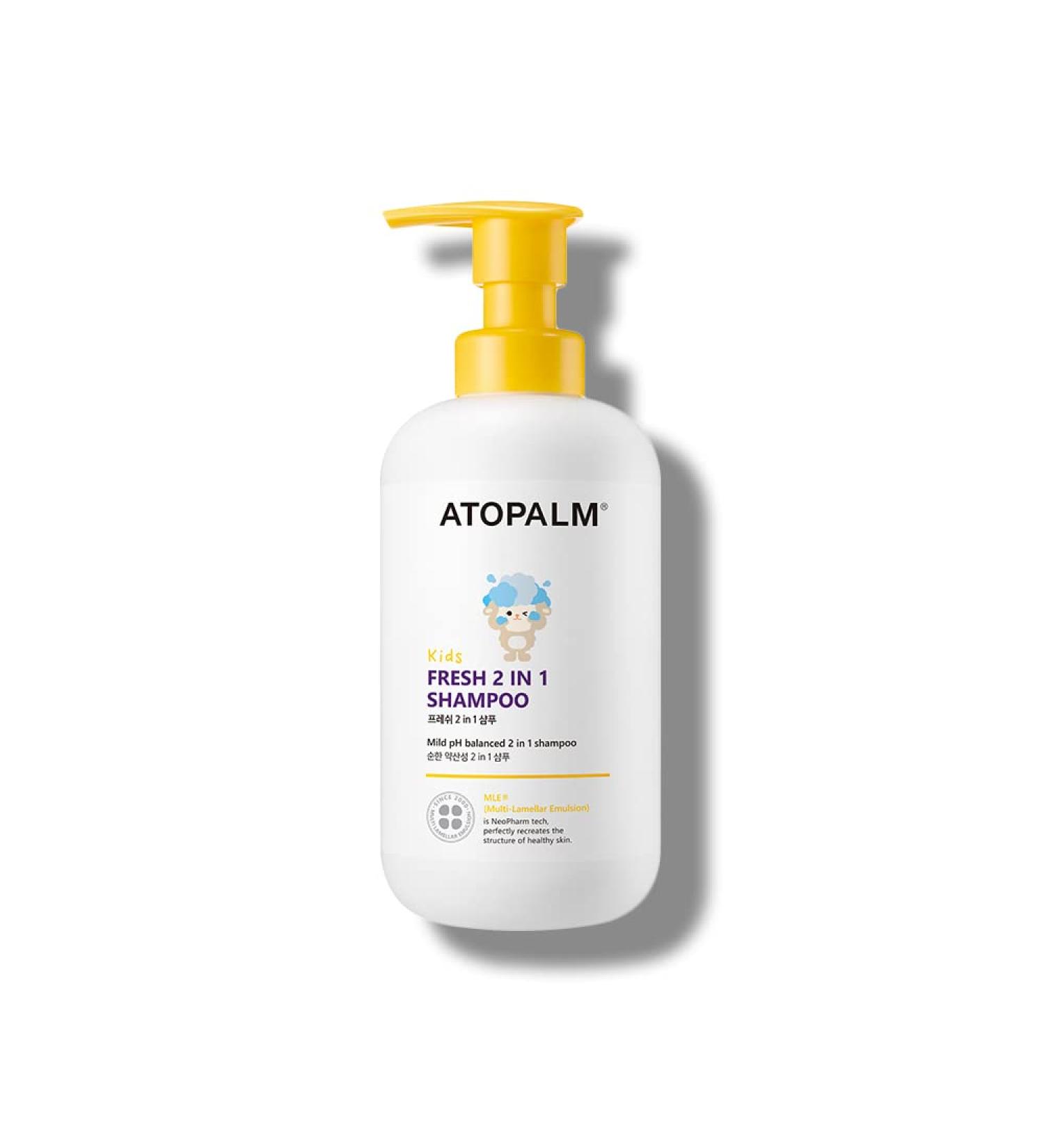 ATOPALM Kids 2 in 1 Shampoo & Conditioner 15.5 Fl. Oz | Gentle Tear-Free Formula for Sensitive Scalp | Enriched with Argan Oil for Tangle-Free Care - Buy Online on SooperMarket.com
