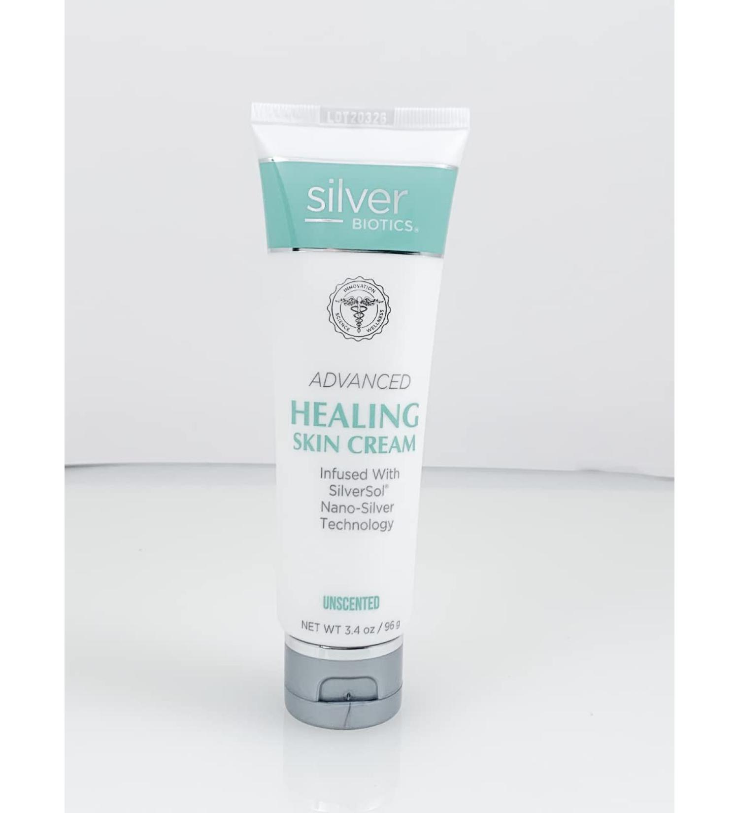American Biotech Labs Silver Biotics Skin Cream - Nano-Silver & Hyaluronic Acid - Unscented 3.4 oz | Advanced Healing 20 PPM - Buy Online on SooperMarket.com