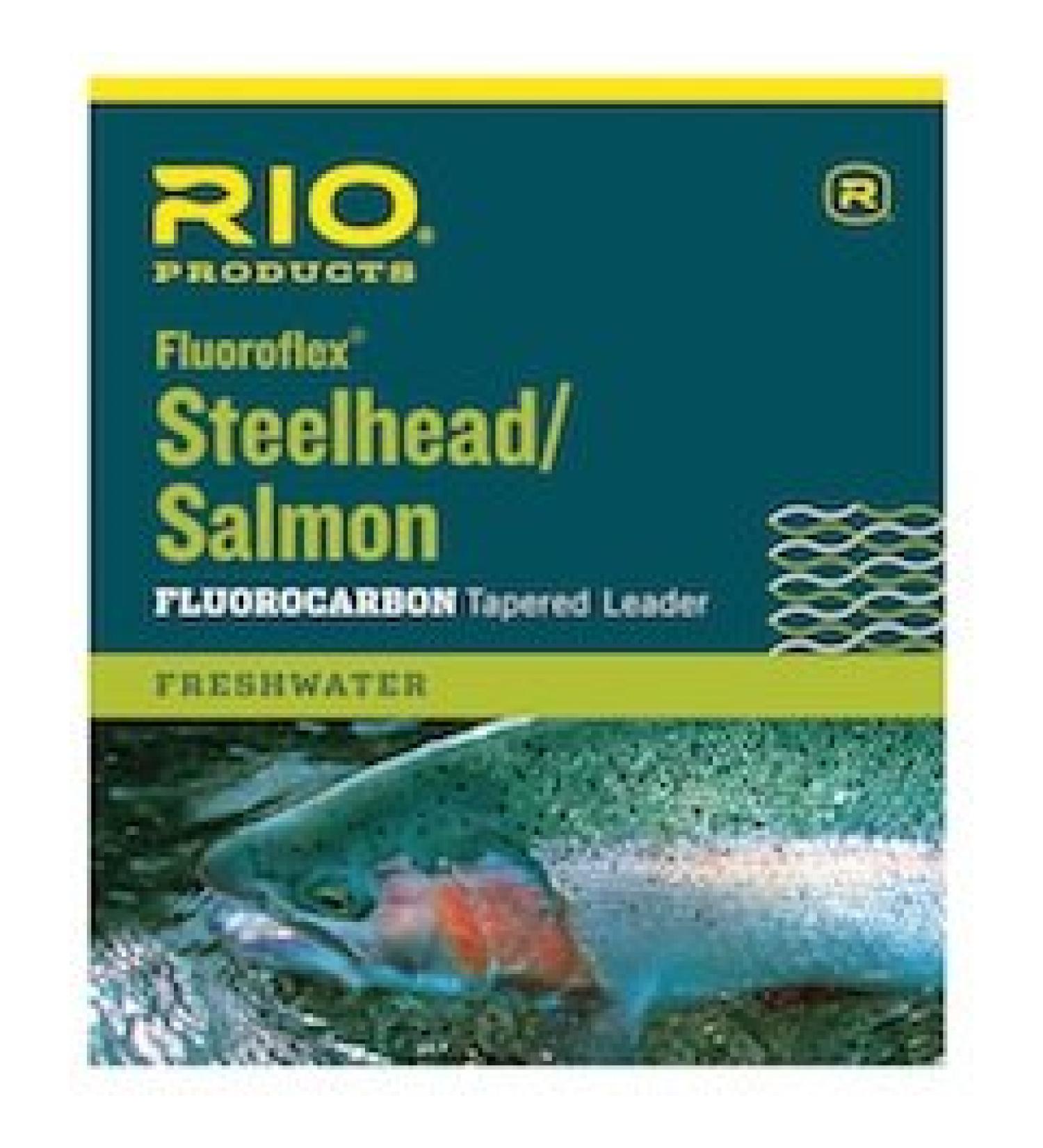 Rio Fishing Products Fluoroflex Steelhead/Salmon Fluorocarbon Leader, 9ft - 3 Pack 9ft - 12lb - 3 Pack