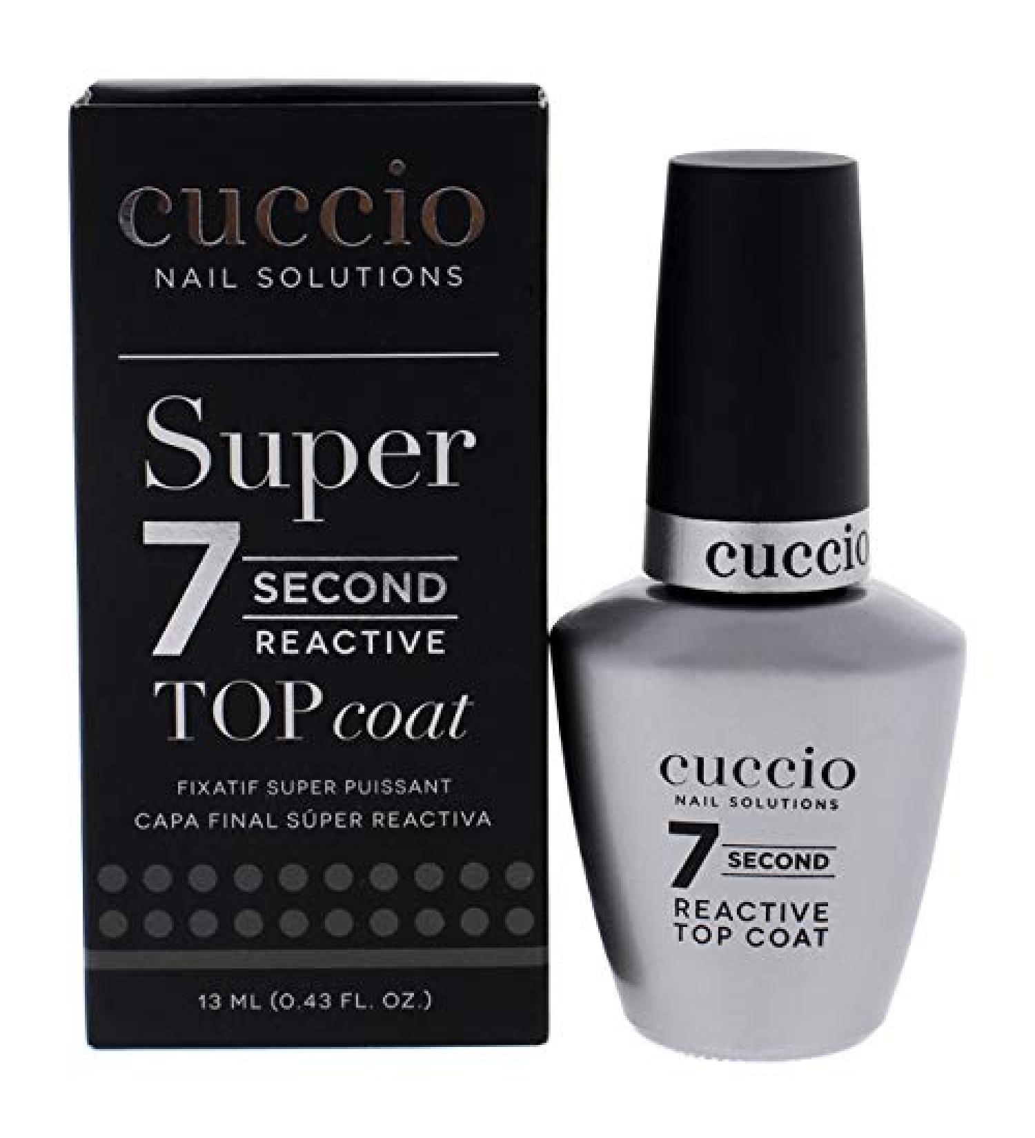 Cuccio Colour Super 7 Second Nail Top Coat - High Gloss Finish - Quick Drying Formula - Long-Lasting Durability - 0.43 Oz - Buy Online on SooperMarket.com