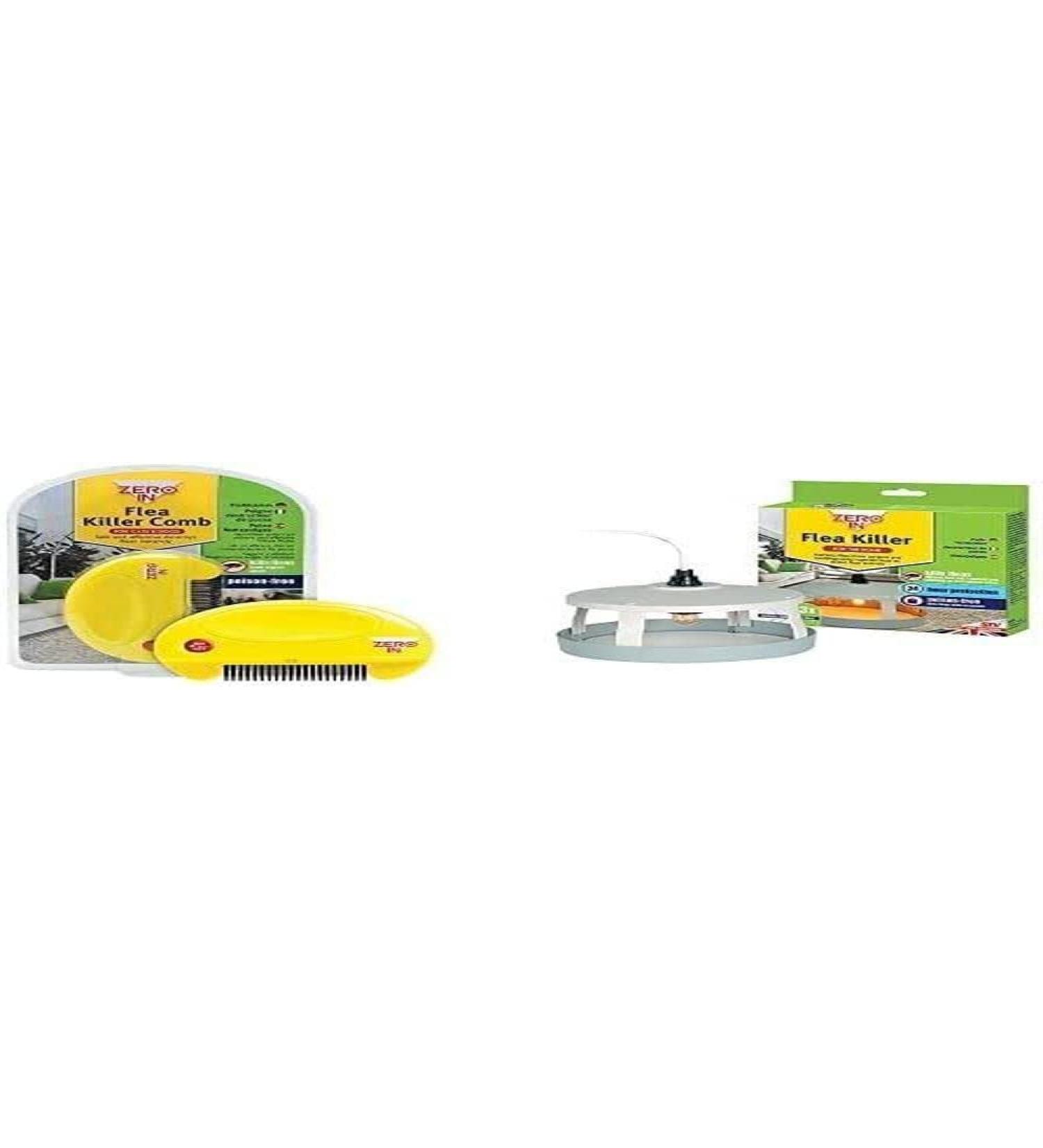 Zero In Electric Flea Kiler Comb & Mains Flea Killer Lamo (Efficient Flea Egg and Larvae Control to tackle Pet Flea Problems)