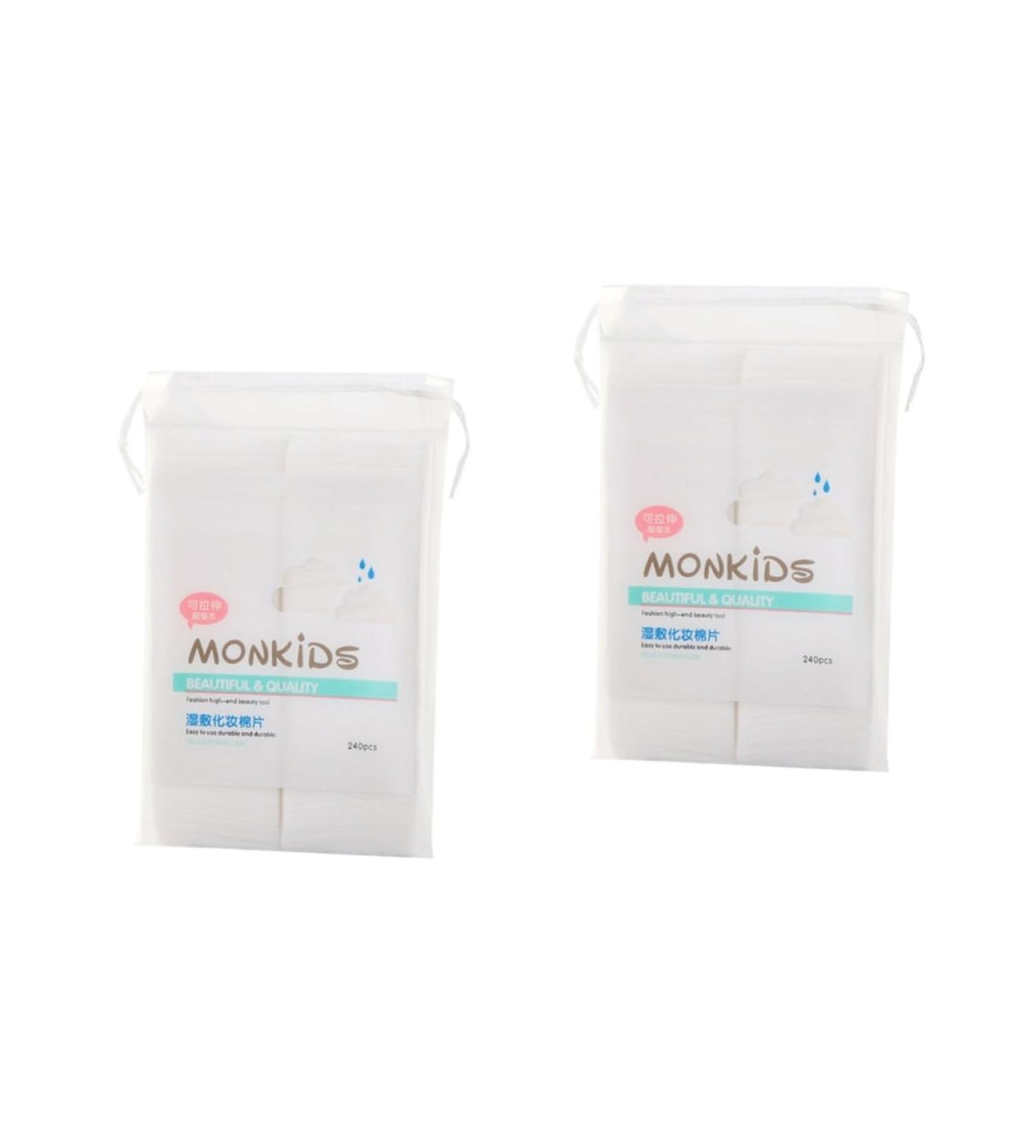 Mipcase 480 Pcs Cotton Face Powder Puff - Water-Saving Absorbent Makeup Wipes & Nail Polish Remover Pads - Practical Cosmetic Puffs for Flawless Beauty - Buy Online on SooperMarket.com