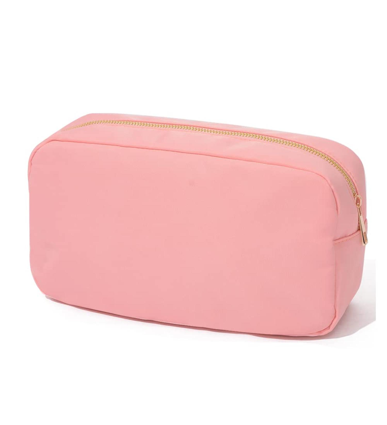 YogoRun Large Makeup Pouch Bag Travel Cosmetic Nylon Zipper Pouch for Women/Girls/Teens (Pink, L) - Buy Online on SooperMarket.com