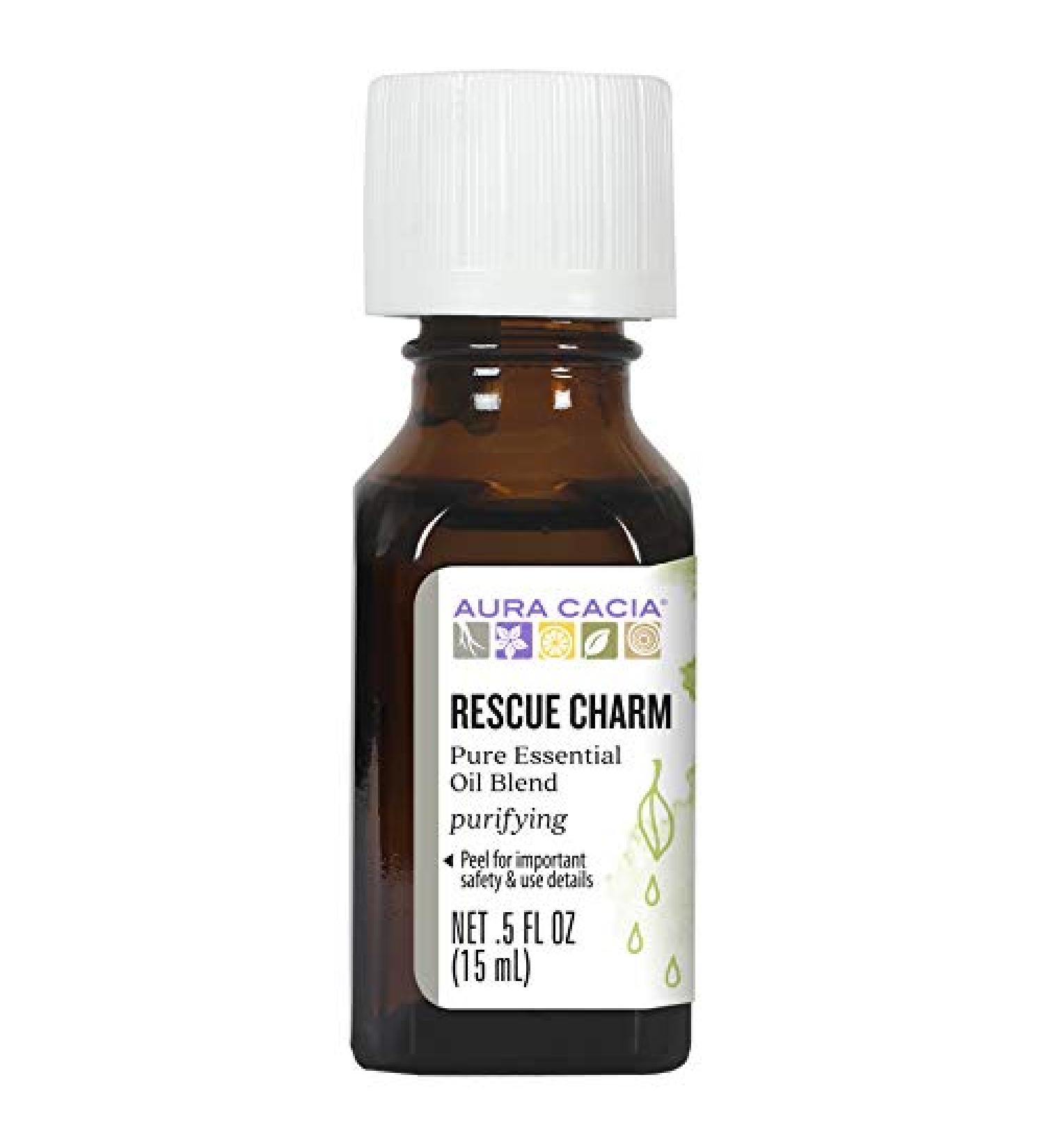 Aura Cacia Rescue Charm Essential Oil 15ml - GCMS Tested for Purity - Buy Online on SooperMarket.com