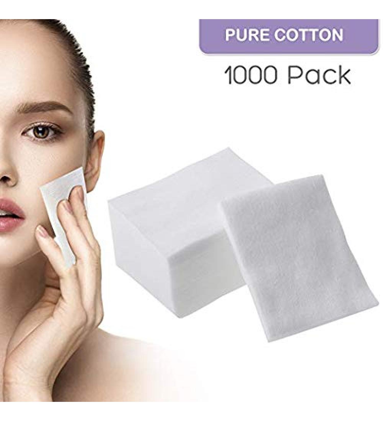 Mirea 1Box(1000PCS) White Breathable Non-woven Disposable Fabric Slim Thin Makeup Facial Soft Cotton Pads Face Deep Cleaning Paper Wiper for Make up Cosmetic Nail Polish Removing Skin Care Beauty Tools - Buy Online on SooperMarket.com
