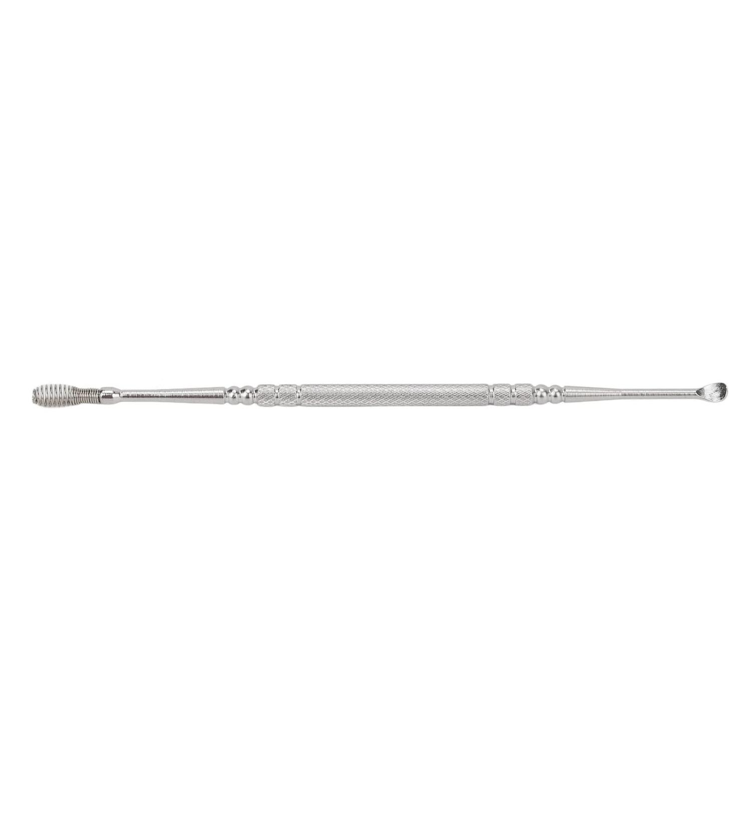 Stainless Steel Double Head Ear Spoon - Ergonomic Design for Home Use - Relieve Itching - Silver - Buy Online on SooperMarket.com