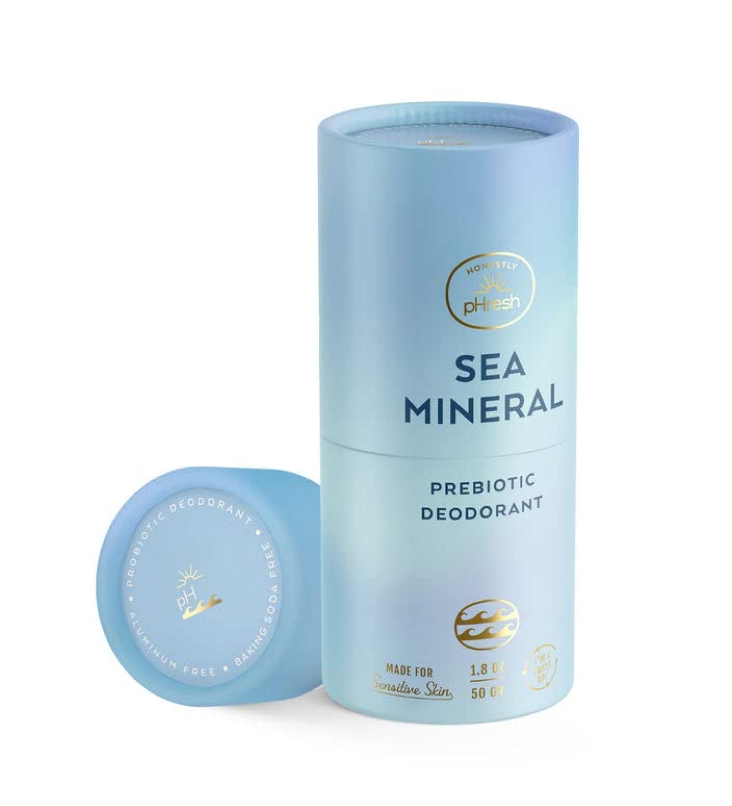 Honestly pHresh Natural Biodegradable Paper Twist Up Prebiotic Deodorant Sea Mineral 1.8 Oz Baking Soda & Aluminum Free Safe for Sensitive Skin 24 Hour Odor Protection