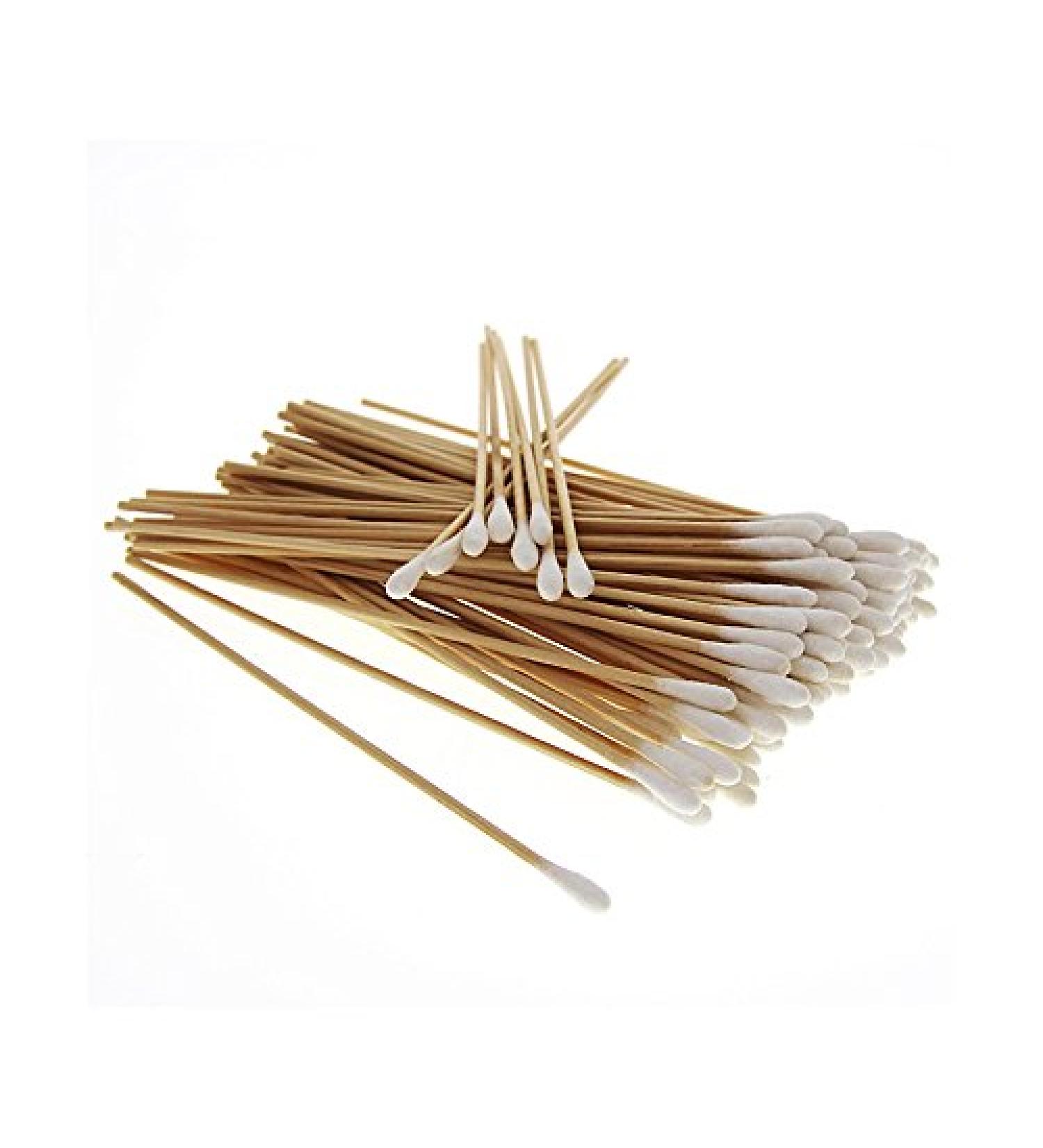 Buy 100x Large Kosmetex Cotton Swabs - 23 cm Wooden Stick with Cotton Head for Versatile Use | International Shipping Available - Buy Online on SooperMarket.com