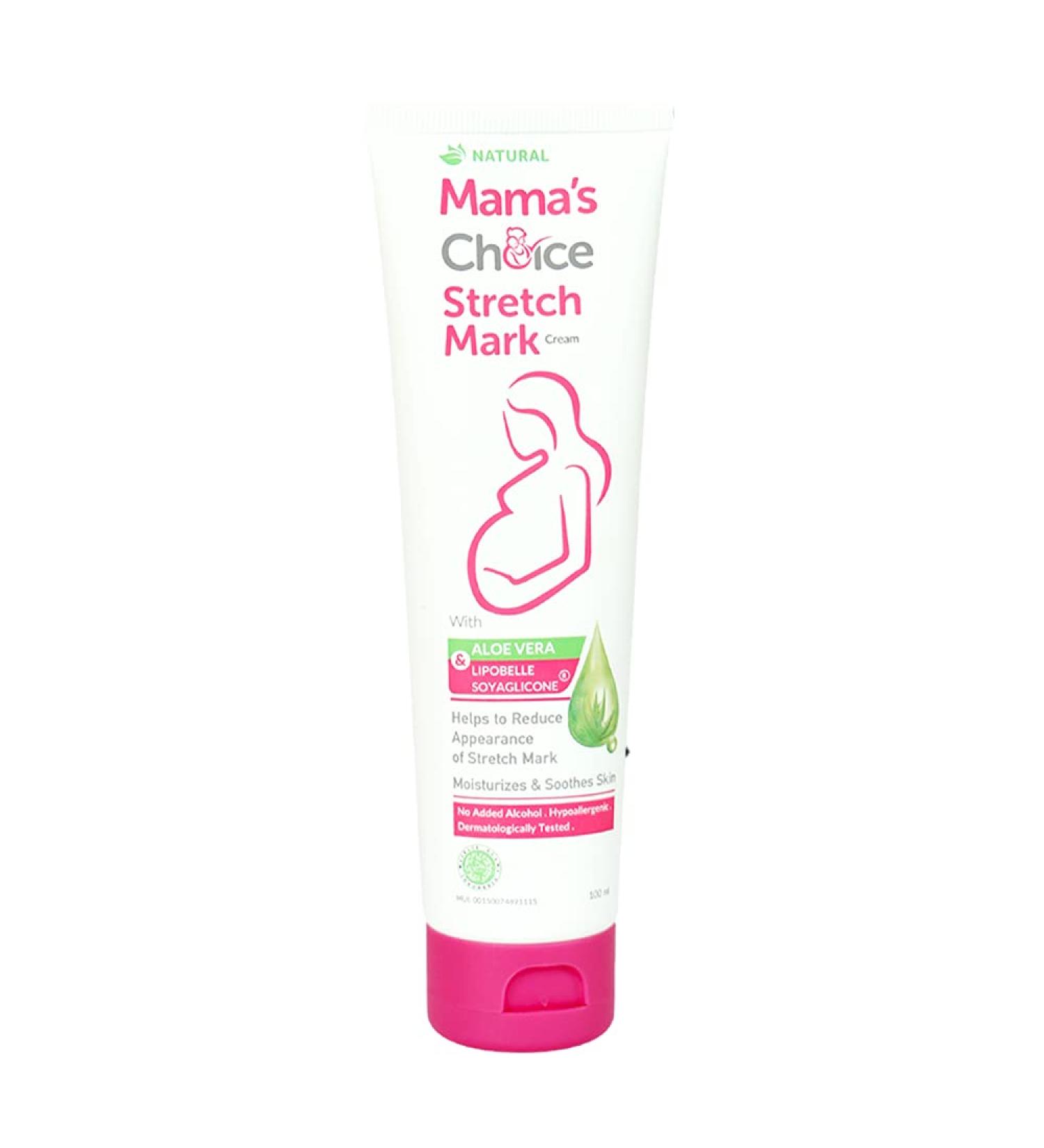 Mama's Choice Stretch Mark Cream for Pregnant Moms - Prevents & Reduces Stretch Marks, Soothes Itchy Skin - Paraben & Alcohol Free - 3.38 oz - Buy Online on SooperMarket.com