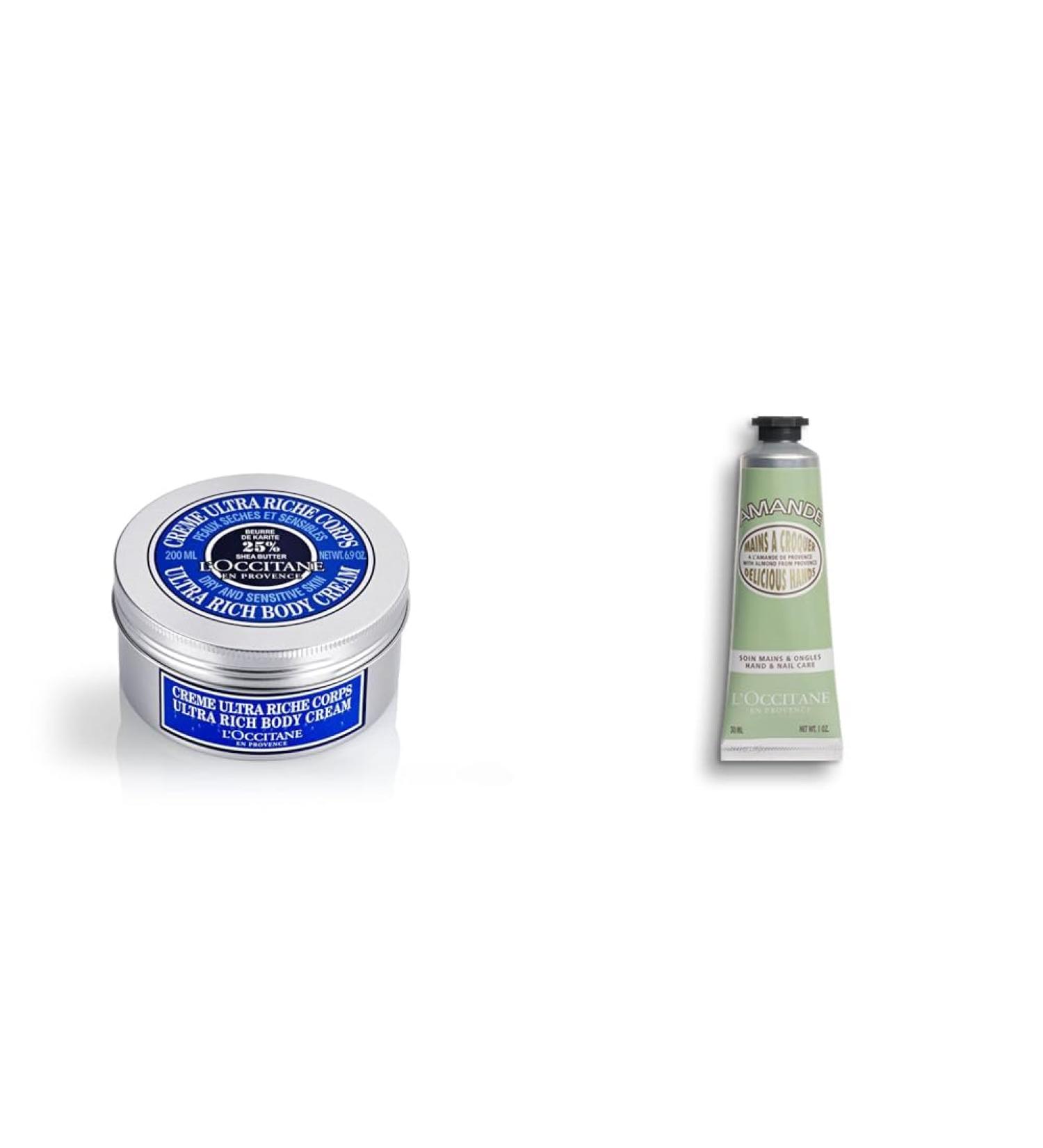 L'Occitane Ultra Rich Body Cream and Hand Cream Bundle - Nourishing Skincare for All Skin Types - Buy Online on SooperMarket.com