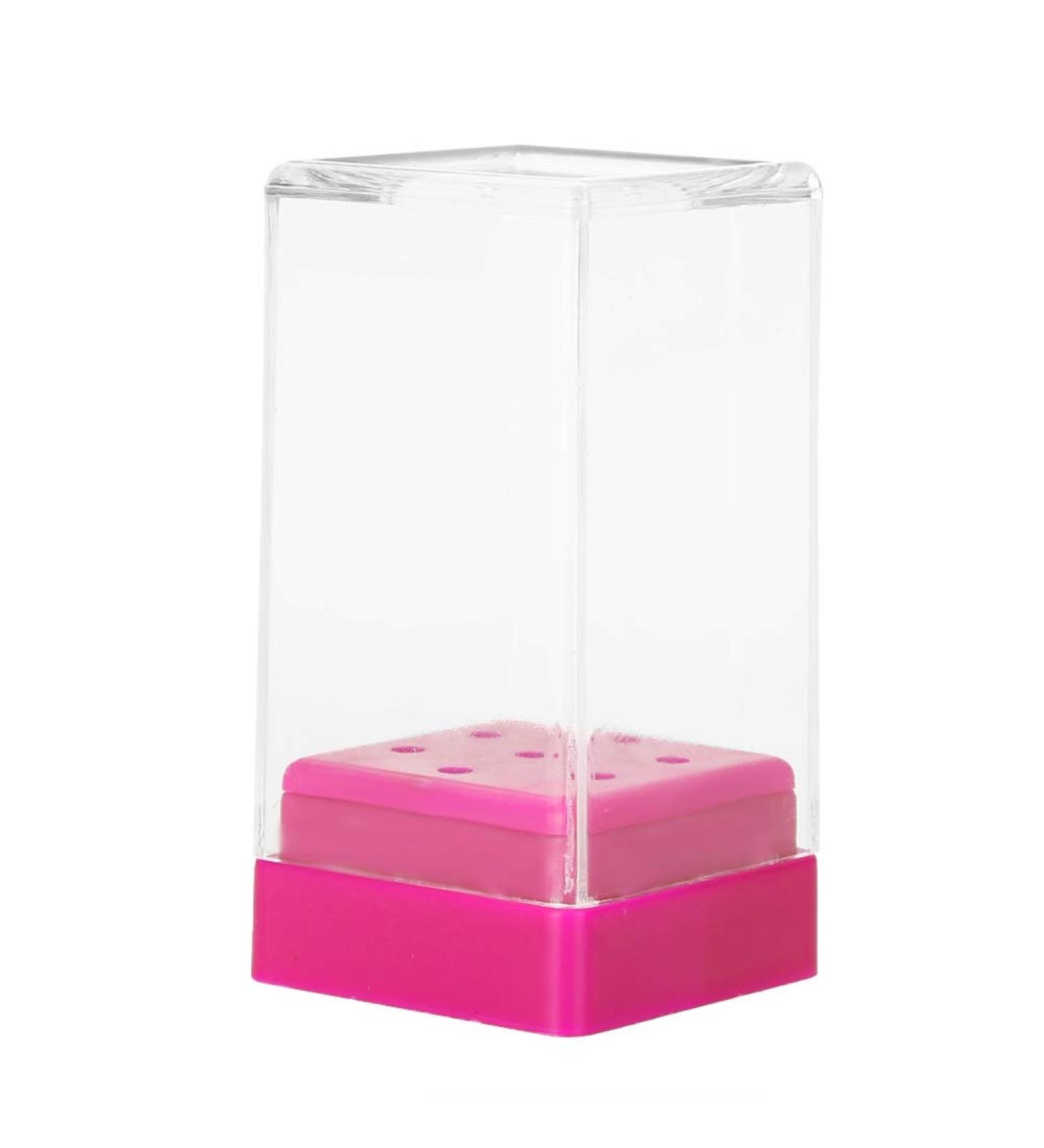 Manicure Tool Organizer Displayer Stand with 7 Slots for Nail Drill Bit Collection (Rose Red) - Buy Online on SooperMarket.com