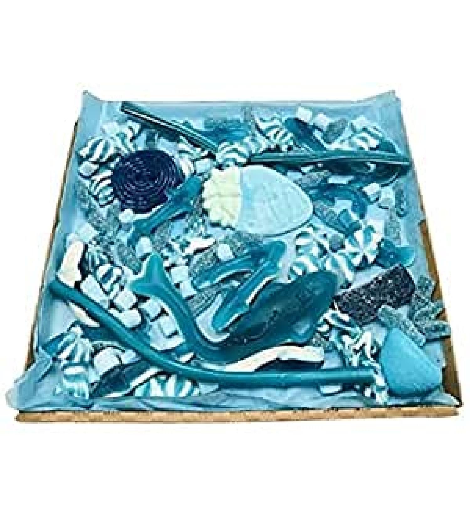Fathers Day Blue Pick N Mix Sweets Gift Box Hamper Retro Pick and Mix Sweet Present 300g - Personalised Gift Tag Message (Just The Sweets) - Buy Online on SooperMarket.com