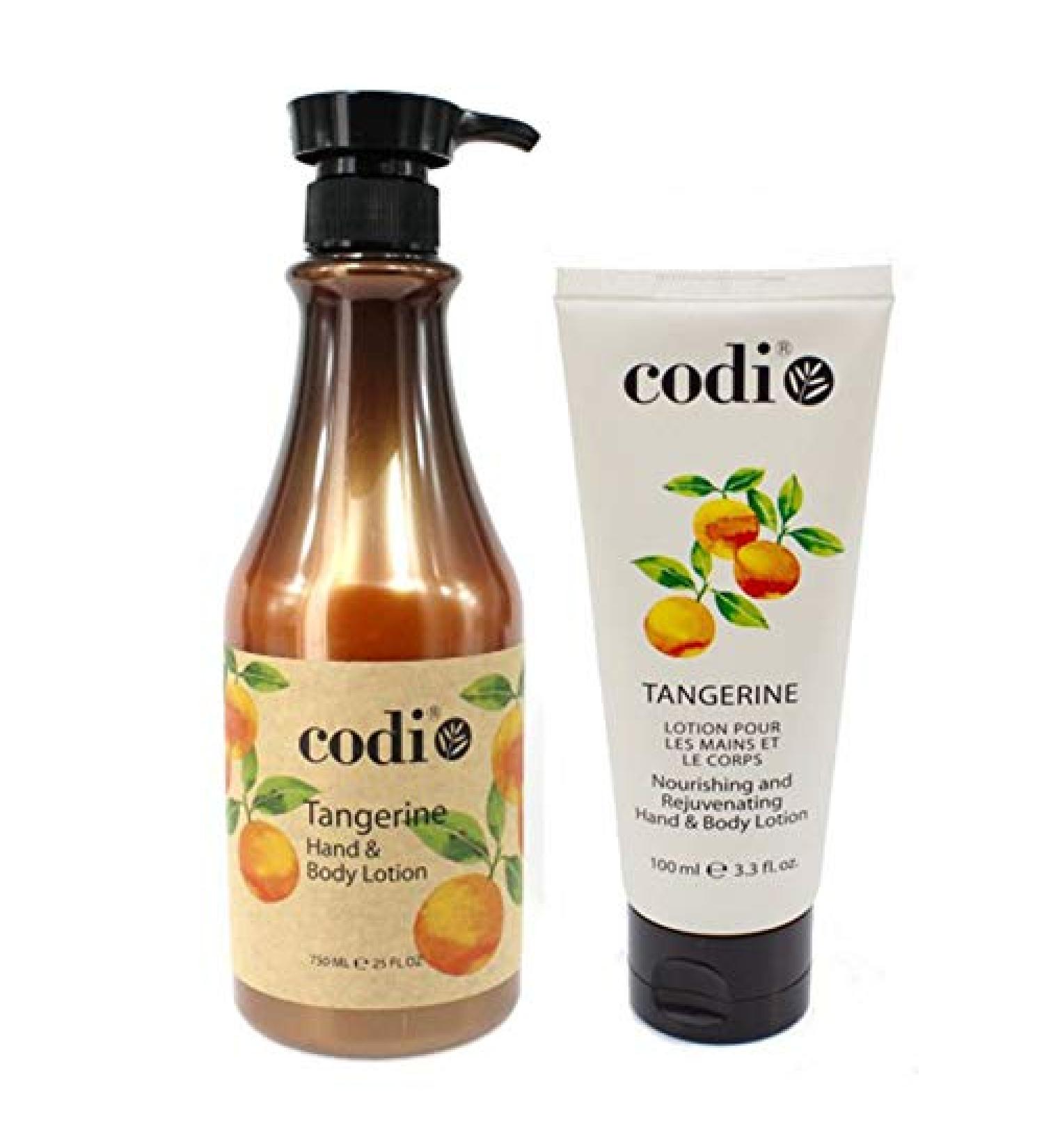 Codi Tangerine Hand & Body Lotion Duo 3.3 oz + 25 oz