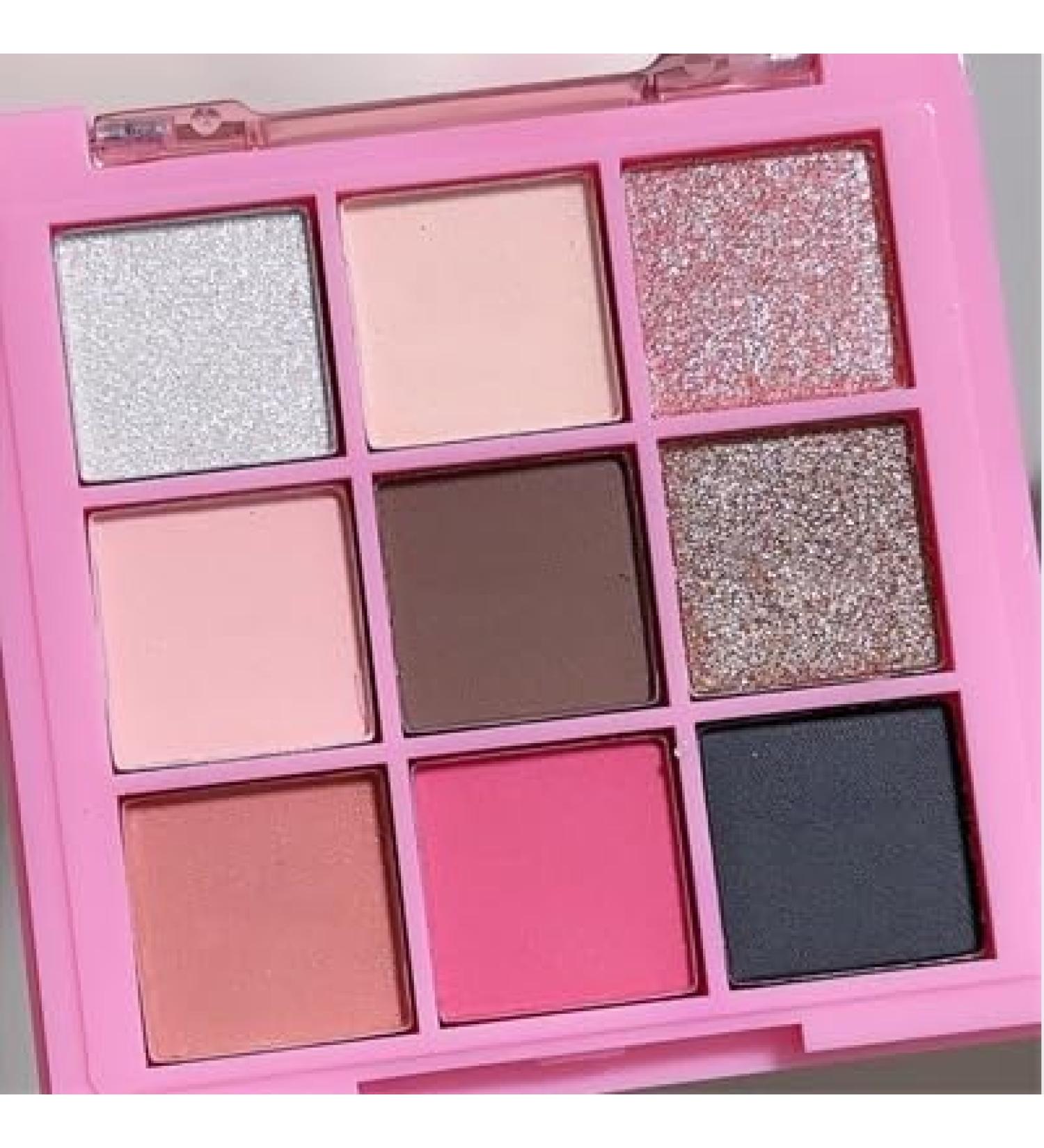 Lovelycat 9 Colors Glitter Eyeshadow Makeup Palette Matte High Pigmented Colorful Creamy Texture Eye Shadow Powder Natural Waterproof Long Lasting Eyeshadow Powder Cosmetics (C) - Buy Online on SooperMarket.com