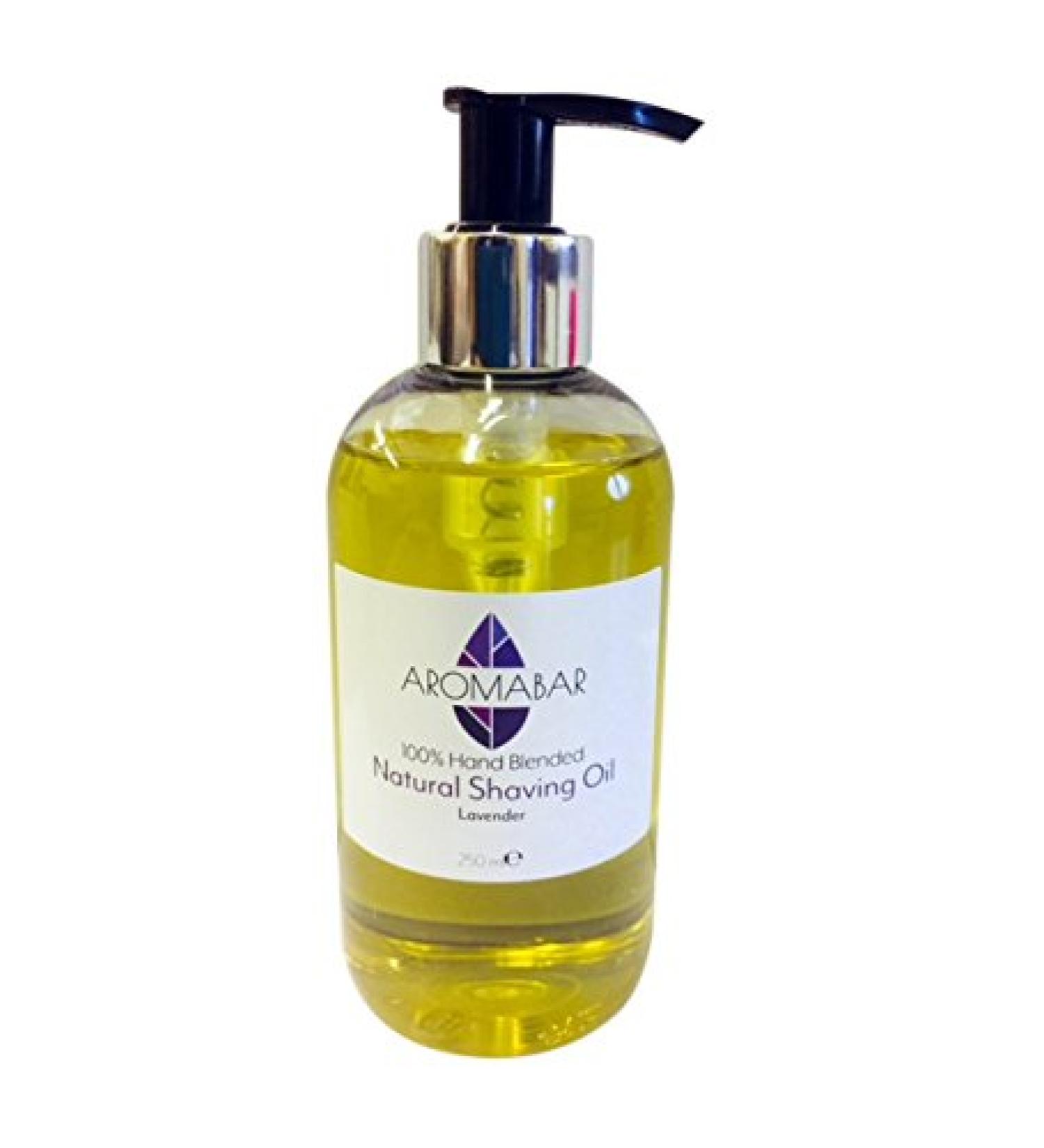 Natural Shaving Oil with Lavender Essential Oil 250ml Pre Shave Oil 100% Pure with Pump Dispenser or Use as a Post Shave Moisturiser