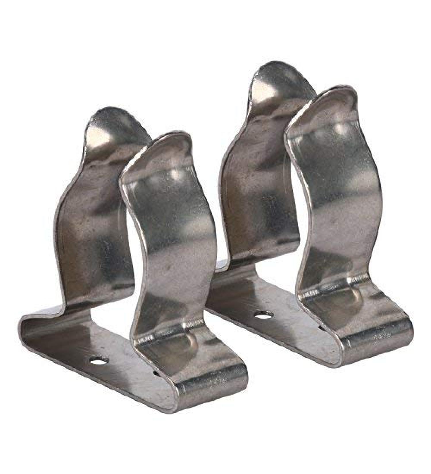 Stainless Steel Boat Hook Spring Clip Holder Bracket - Marine Spring Clip 9824S - 1 to 1-3/4 ID - Buy Online on SooperMarket.com