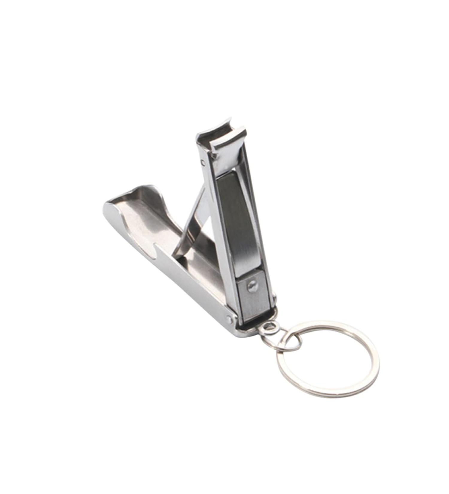 FOMIYES Stainless Steel Nail Clippers Stainless Steel Keychain Stainless Steel Bottle Opener Key Chain Fold - Buy Online on SooperMarket.com