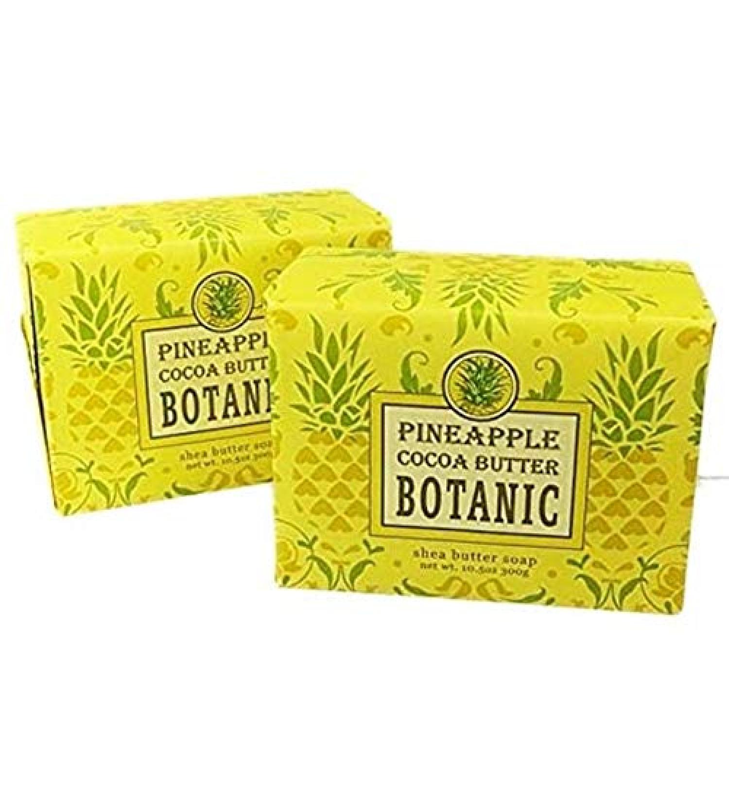 Greenwich Bay Trading Company Shea Butter Soap Bars - Set of 2 (10.5 oz) - Pineapple Scent | International Shipping Available - Buy Online on SooperMarket.com