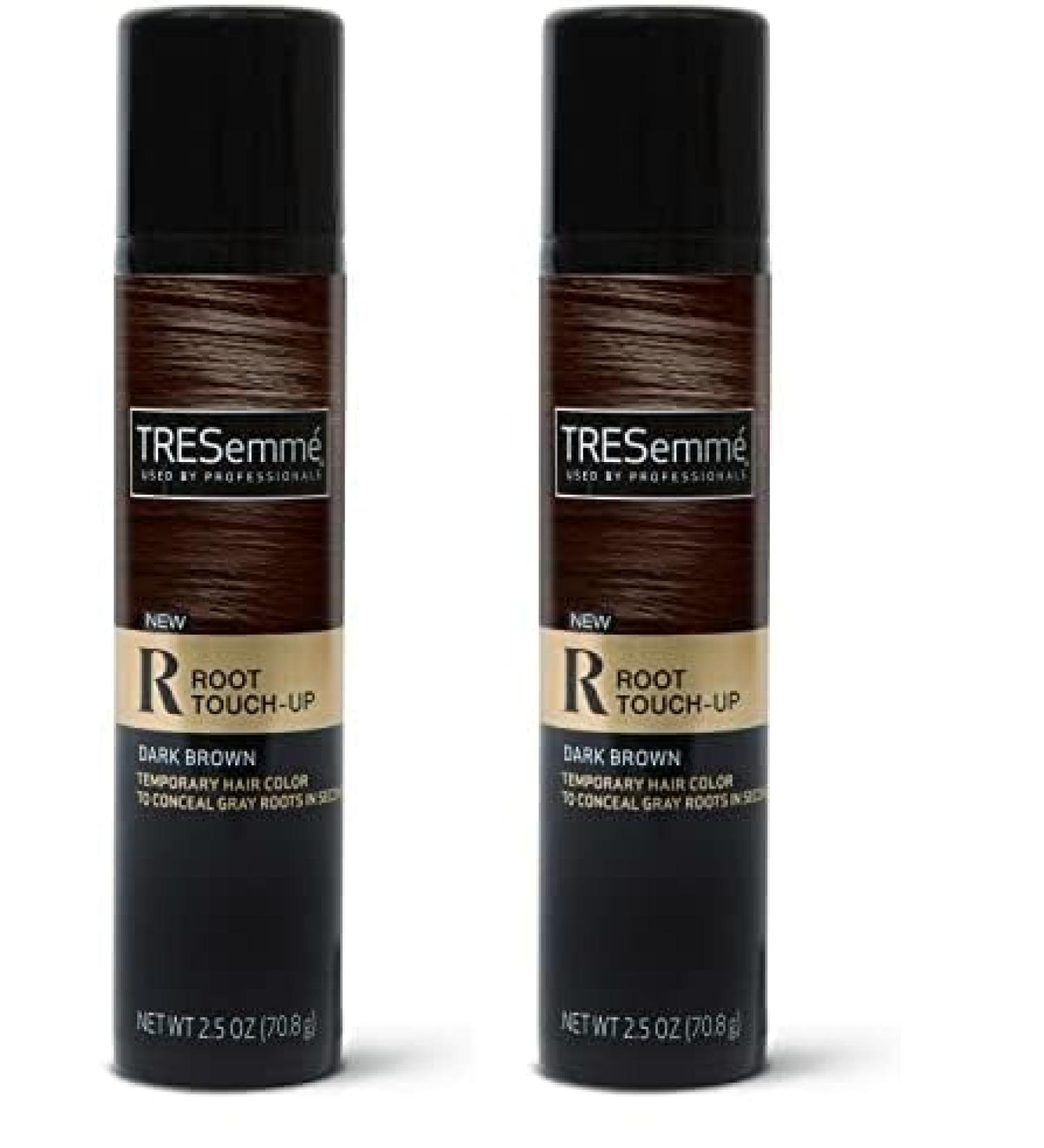 TRESemm Root Touch-Up Temporary Hair Color Dark Brown Hair Ammonia-free Peroxide-free Root Cover Up Spray 2.5 oz (Pack of 2) Dark Brown 2.5 Ounce (Pack of 2) - Buy Online on SooperMarket.com