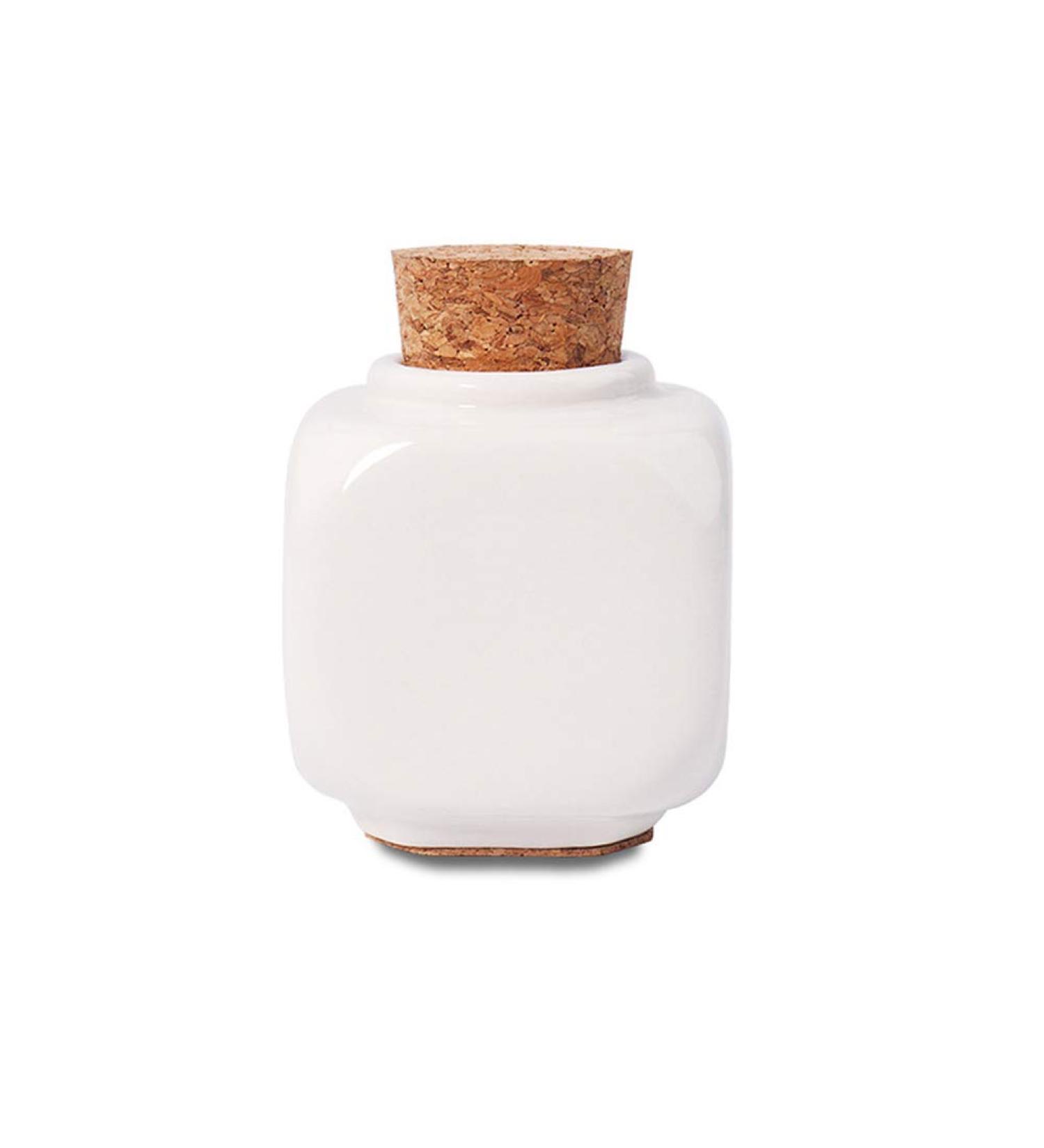 Porcelain Nail Art Acrylic Glass Dappen Dish with Wooden Lid - White - Buy Online on SooperMarket.com