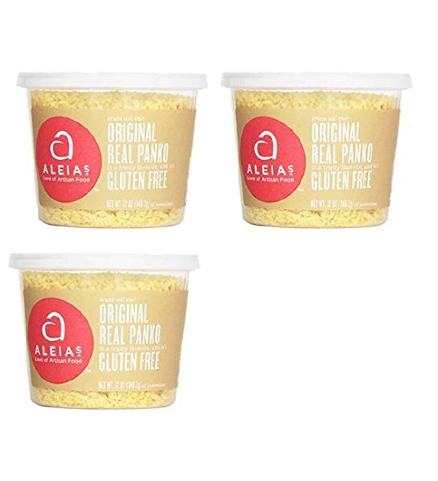 Aleias Gluten Free Panko Crumbs, Original, 12 Ounce (Pack of 3)
