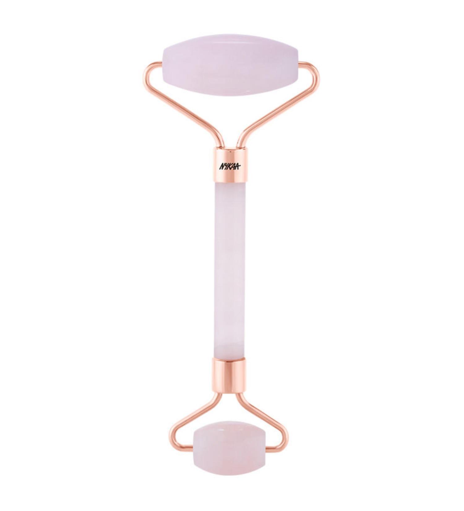 Nykaa Naturals Rose Quartz Face Massage Roller | Enhance Glow & Firm Skin | International Shipping - Buy Online on SooperMarket.com