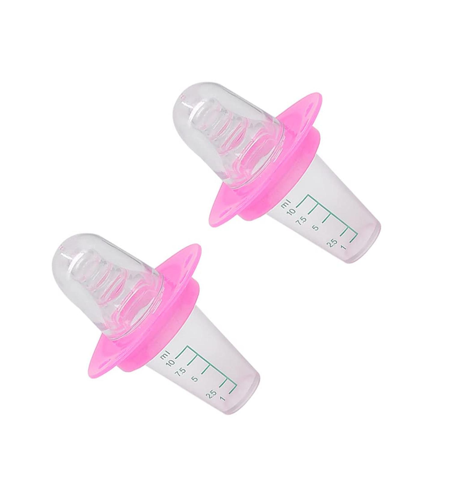 Tomaibaby 2pcs Baby Liquid Medicine Dispenser & Pacifier Feeder - Pink | Infant Feeding Supplies - Buy Online on SooperMarket.com