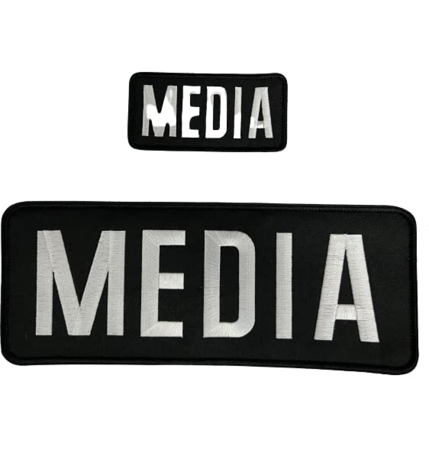 2 Pack Media Patch Set - 4x10 and 2x4 Embroidered with Hook and Loop - Buy Online on SooperMarket.com